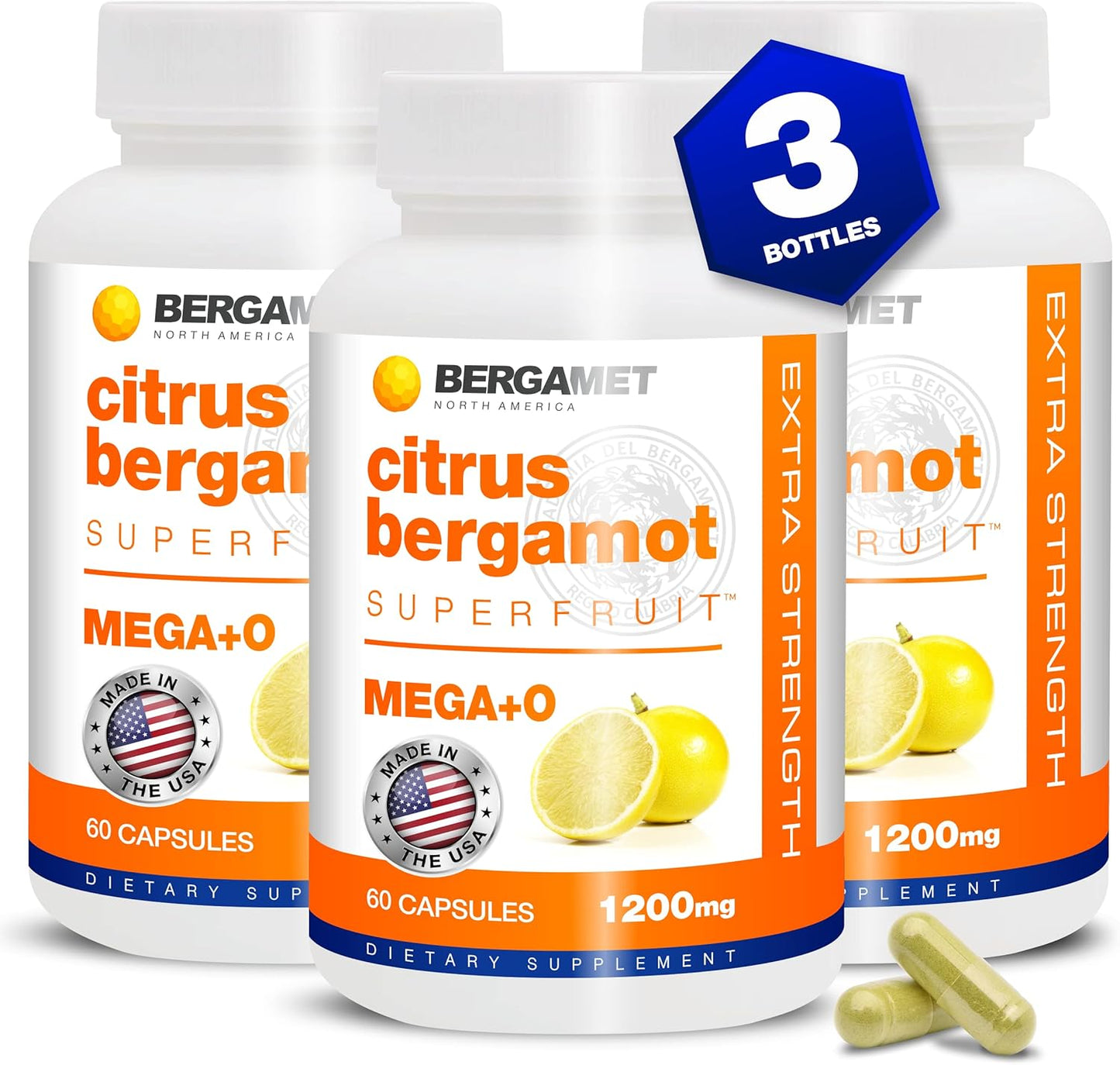 Citrus Bergamot Supplement for High Cholesterol Support 180 Caps