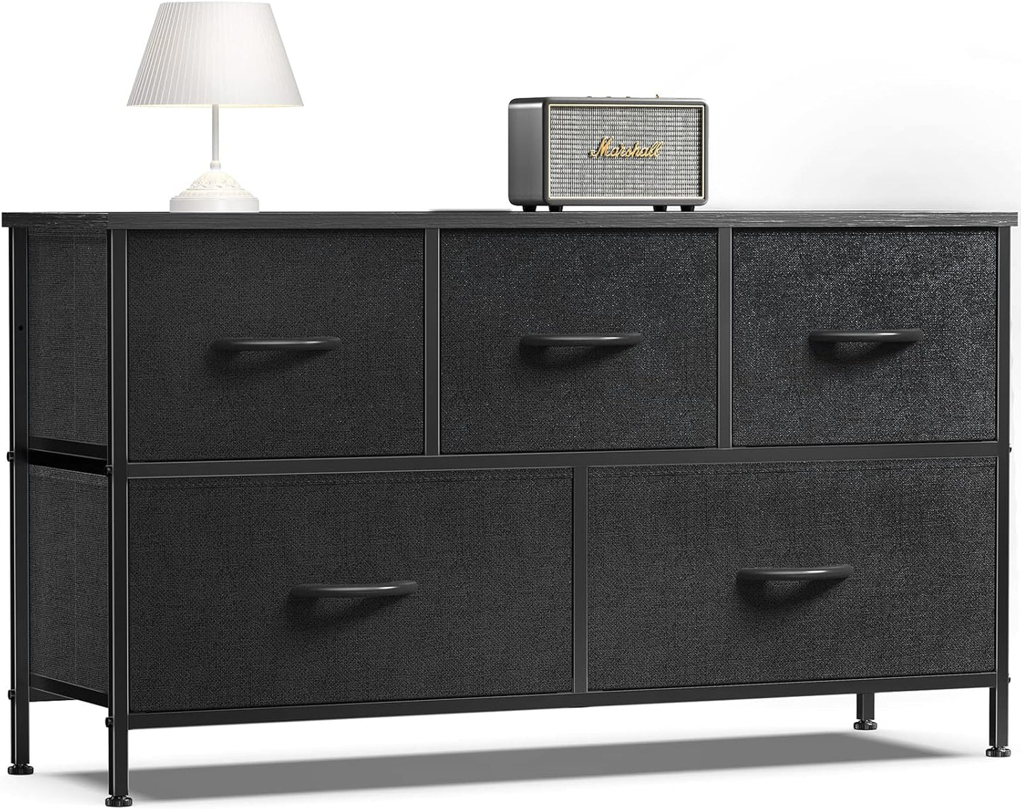 OLIXIS Dresser for Bedroom with 5 Storage Drawers and Organizer