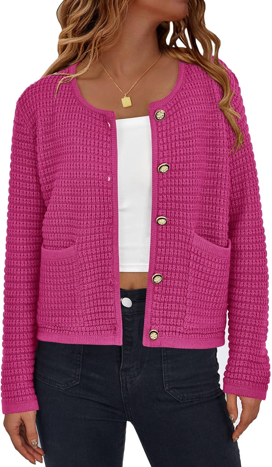 PRETTYGARDEN Women Knit Cardigan Sweaters for Fall Fashion