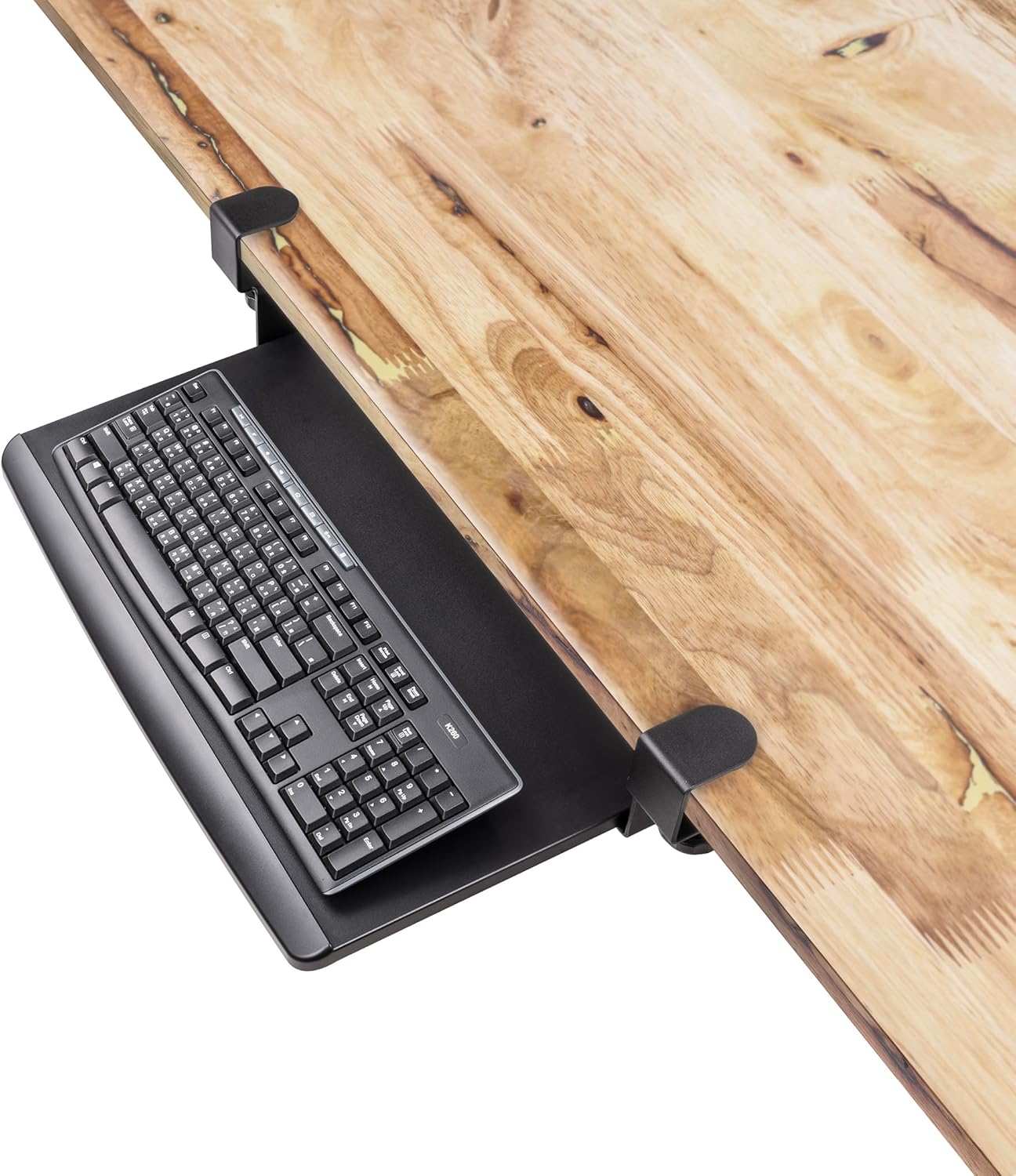 Effortless Ergonomic Setup: EHO Clamp-On Keyboard Tray 20 x 11.5