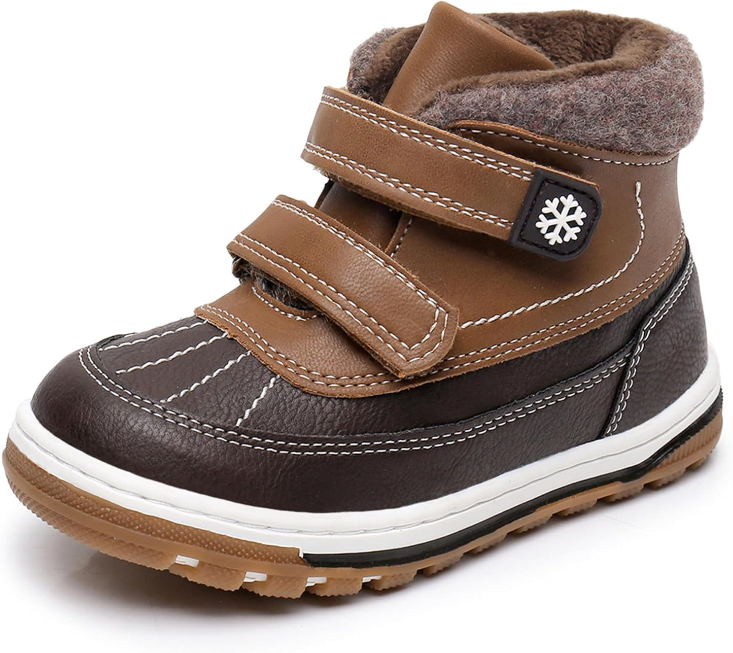Blikcon Boys Girls Boots for Fall Winter with Hook and Loop