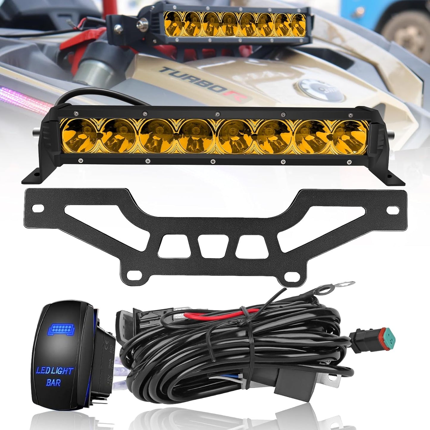 Chelhead Yellow Can Am X3 Light Bar Shock Tower Mount Review