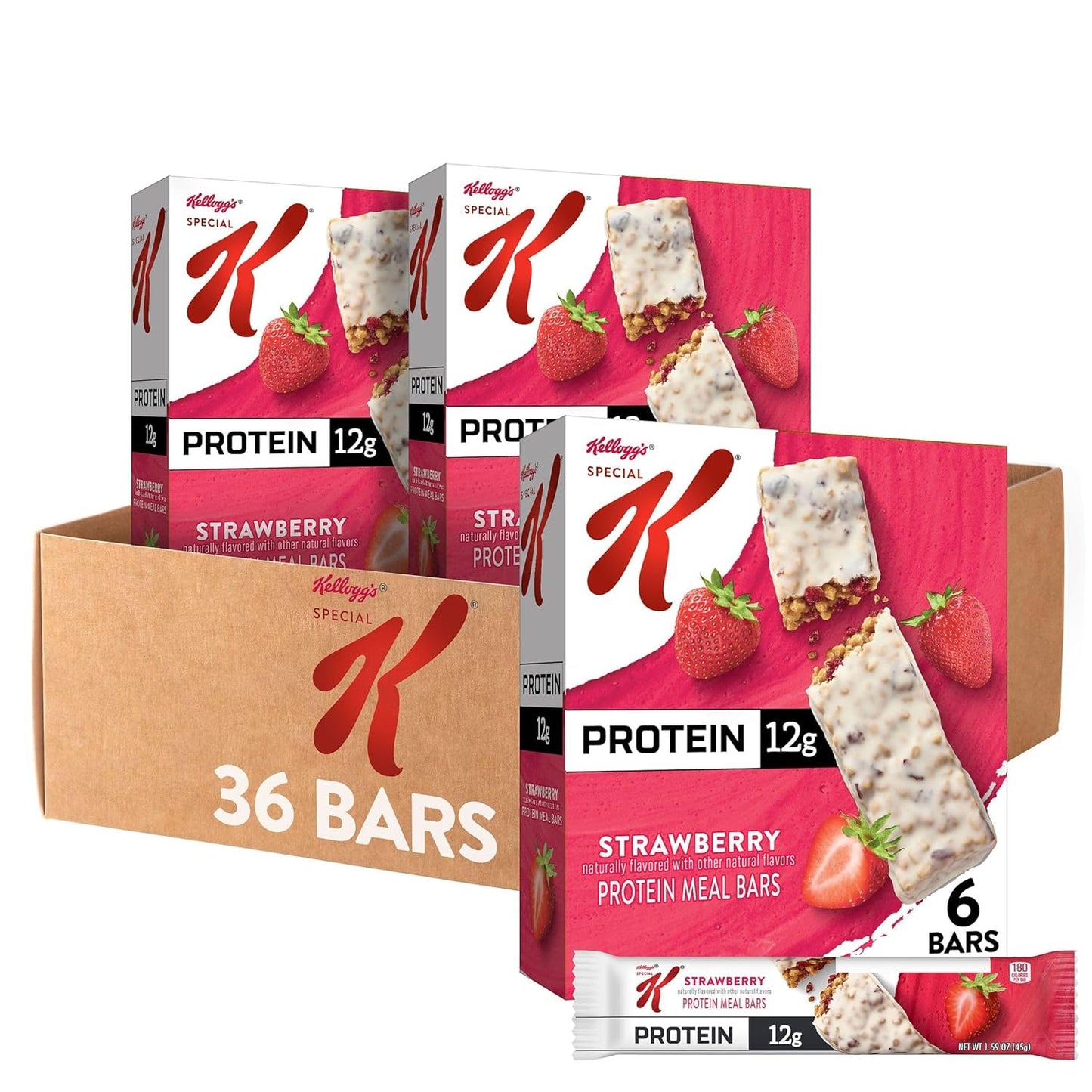 Special K Strawberry Protein Meal Bars - 12g Protein, 36 Count
