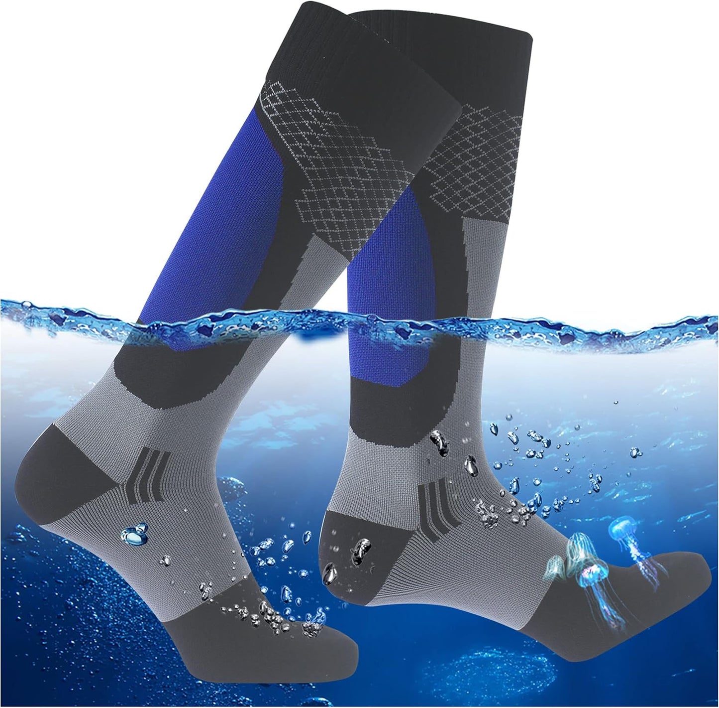 Waterproof Breathable Knee High Socks for Kayaking and Fishing