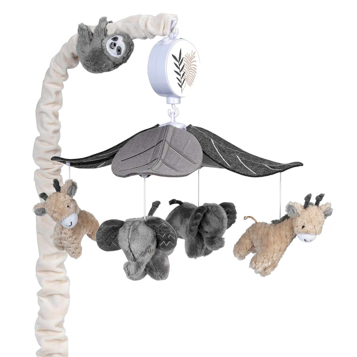 Lambs & Ivy Baby Jungle Animals Musical Crib Mobile Soother Toy