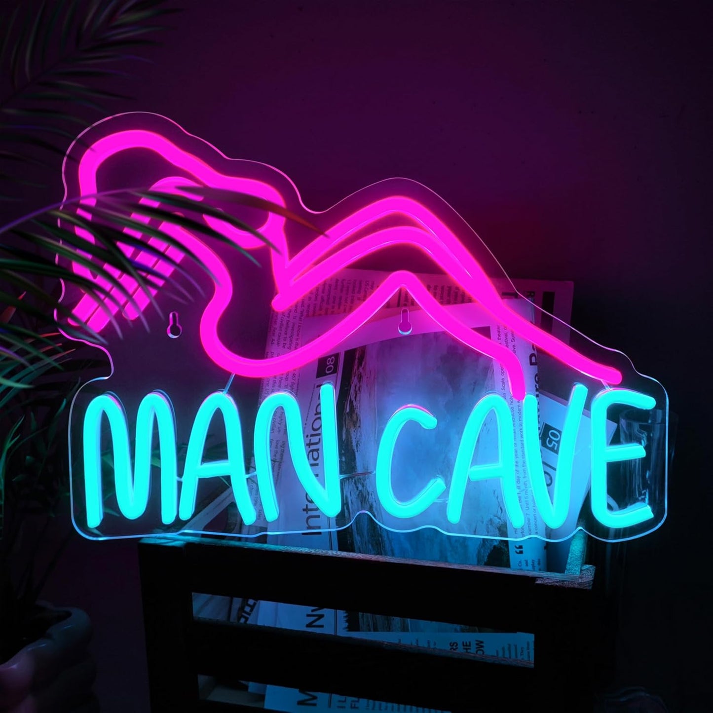 Man Cave Neon Signs by zidoni - Dimmable LED Light Decor