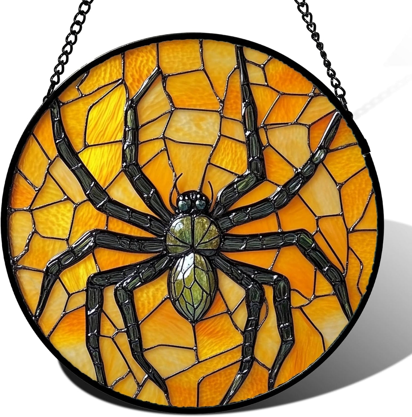 Stained Glass Window Hanging for Halloween - Spooky Decor Gift