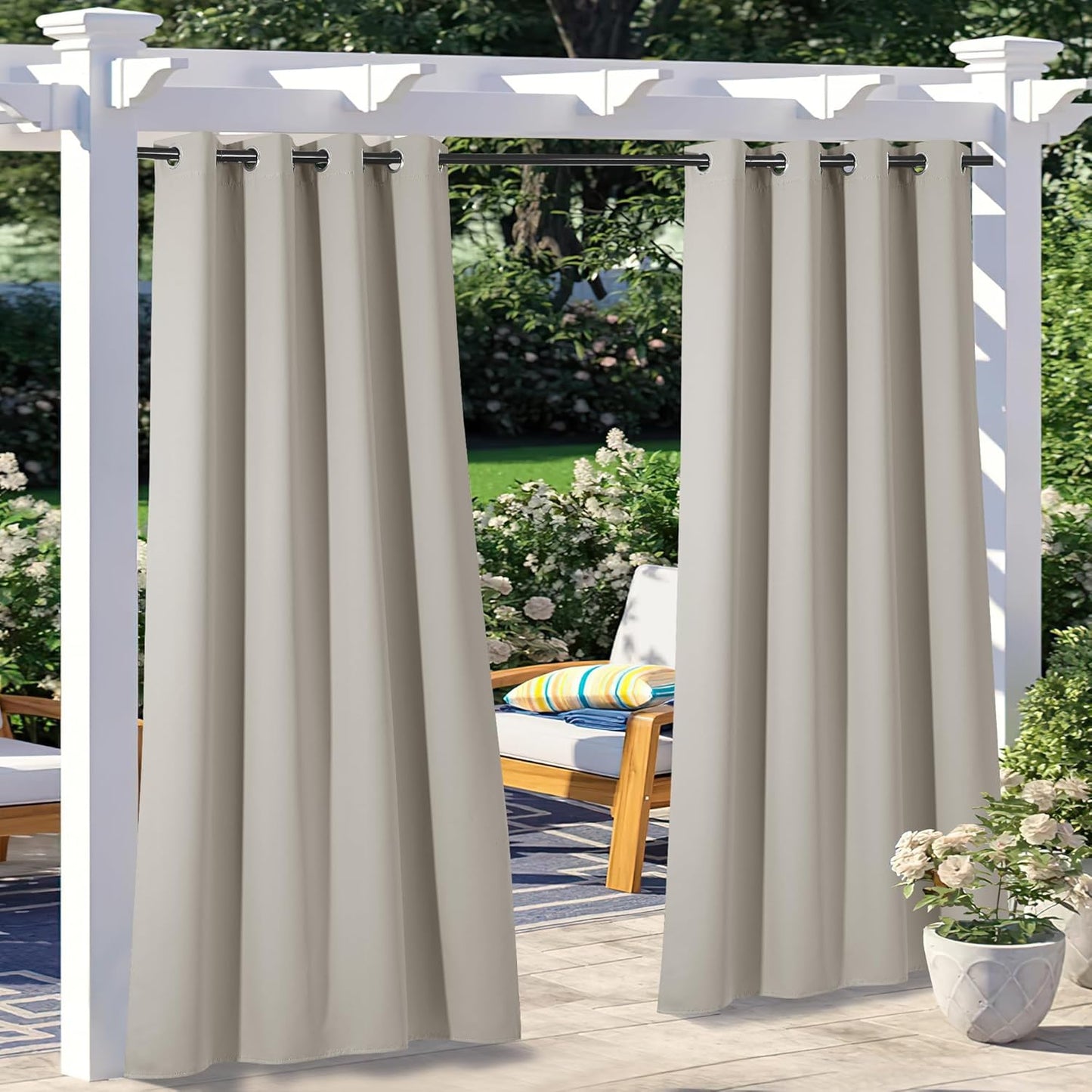 NICETOWN Waterproof Patio Curtains for Outdoor Privacy and Style