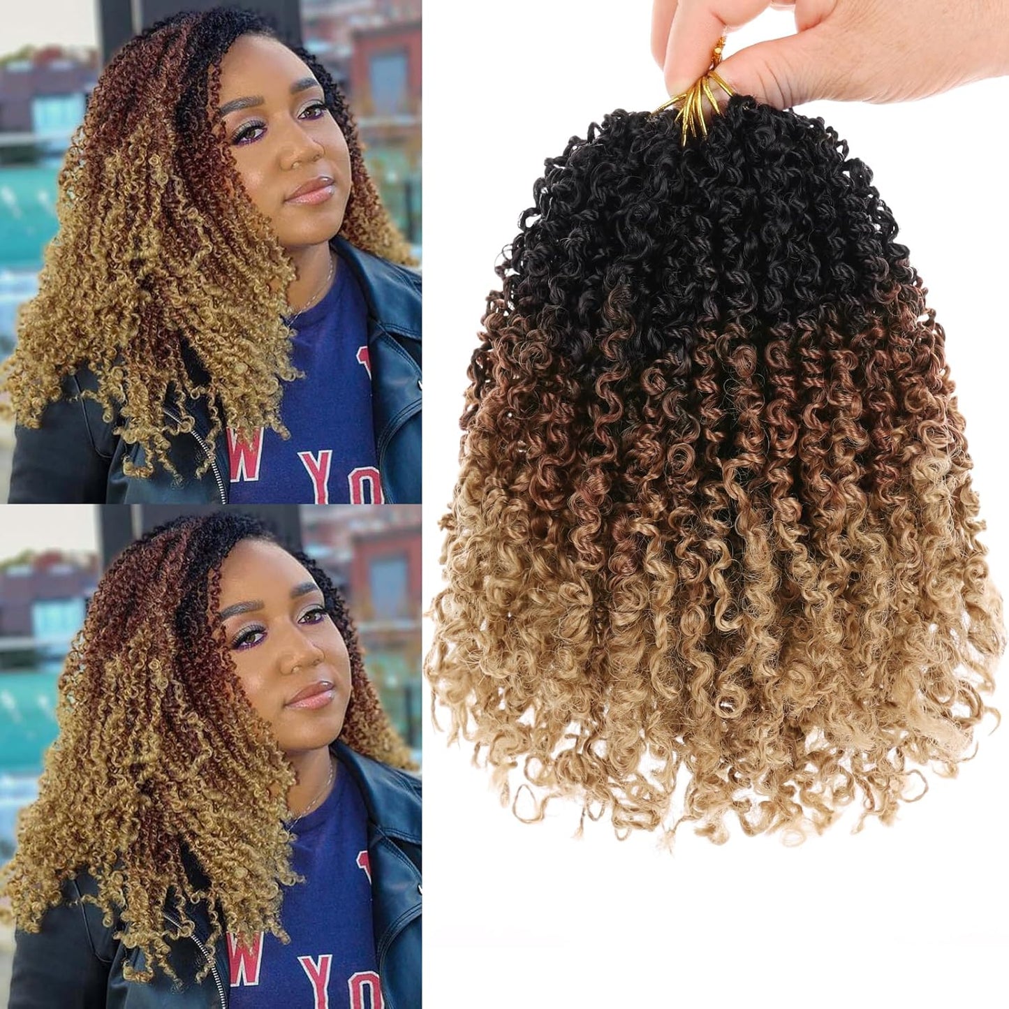 10 Inch Pre Twisted Crochet Yanky Twist Hair for Women