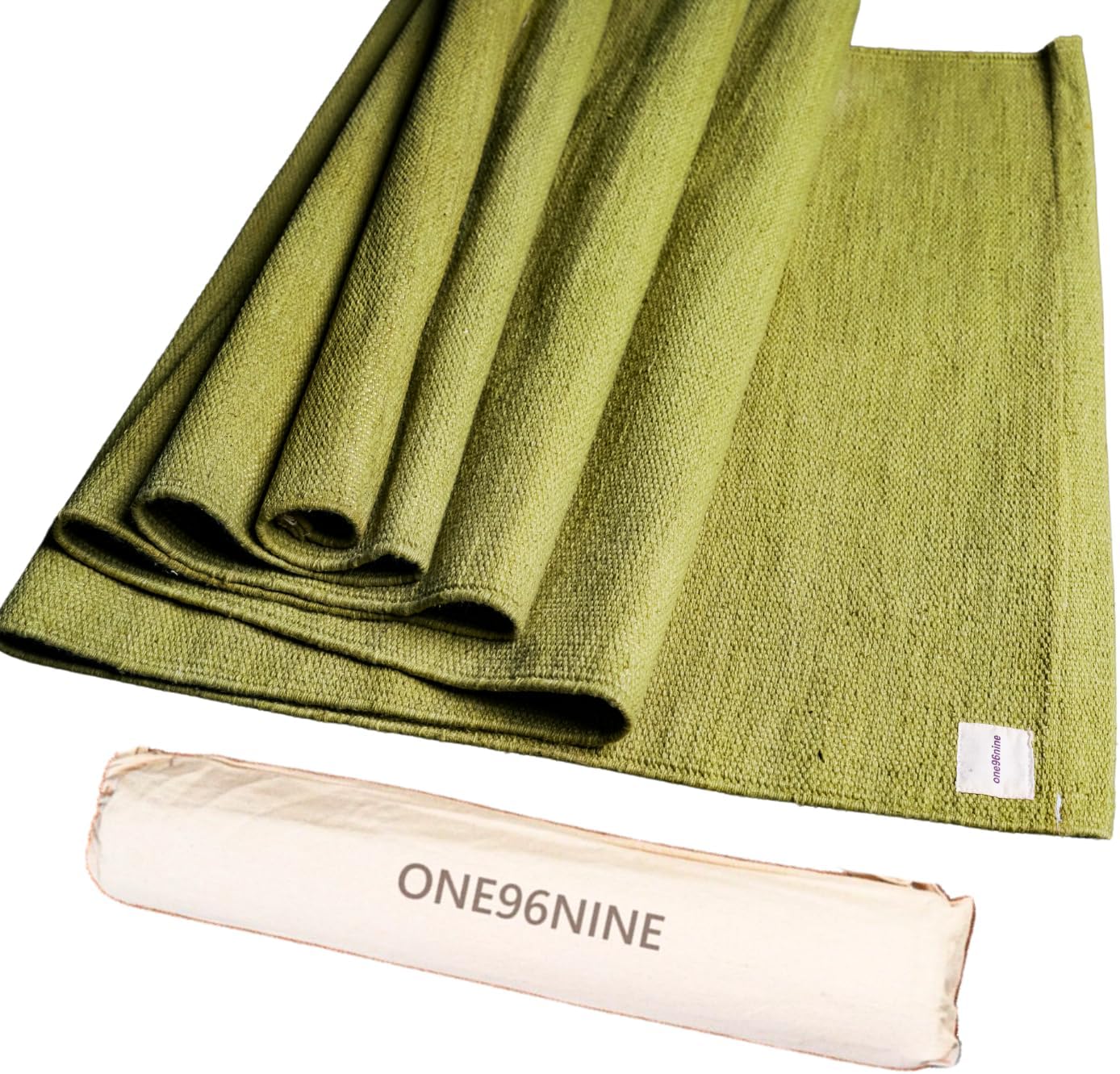 One96Nine Handwoven Cotton Yoga Mat Set - Eco-Friendly & Non-Slip