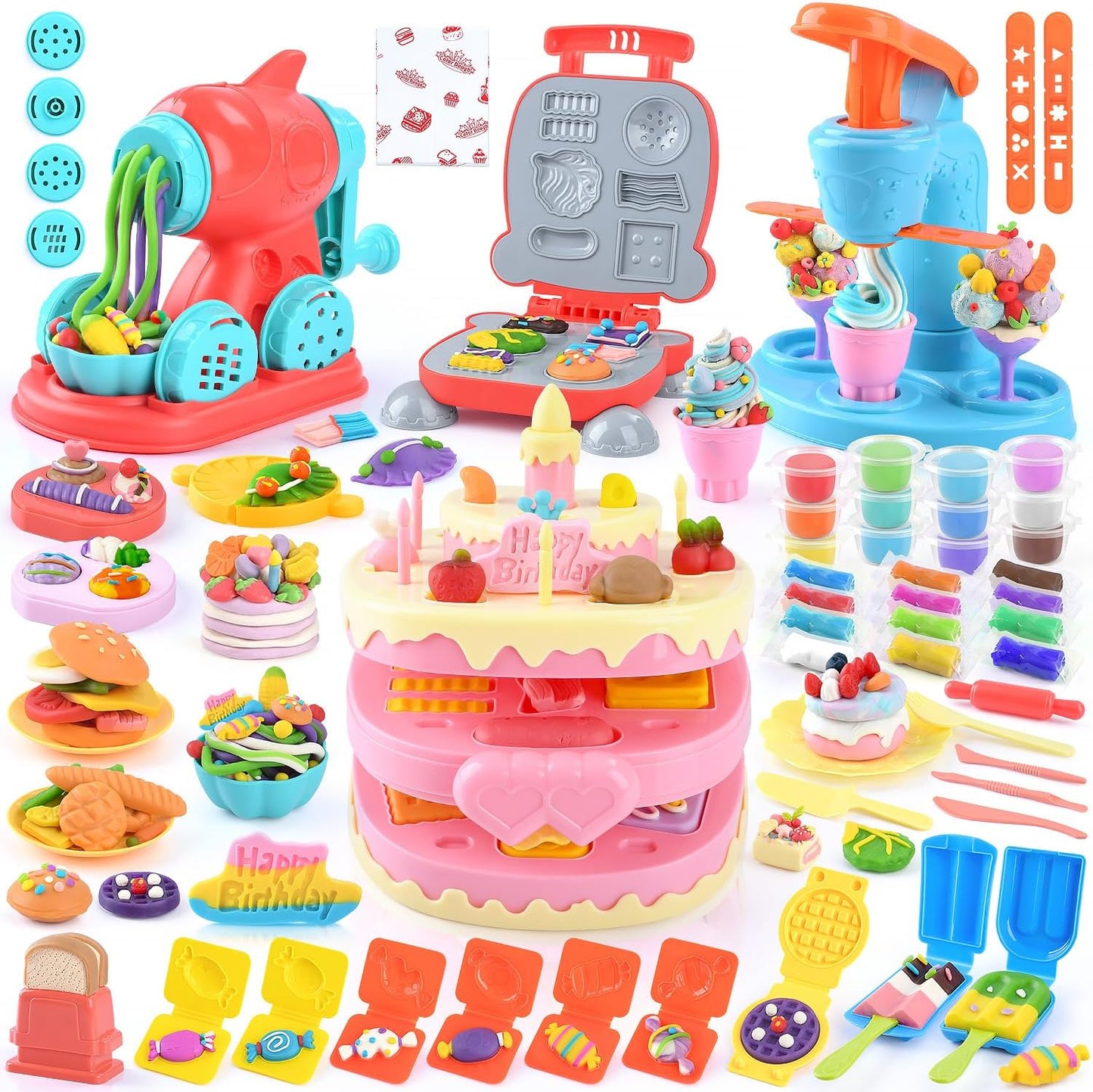 4 in 1 Color Dough Set for Creative Kitchen Fun and Play