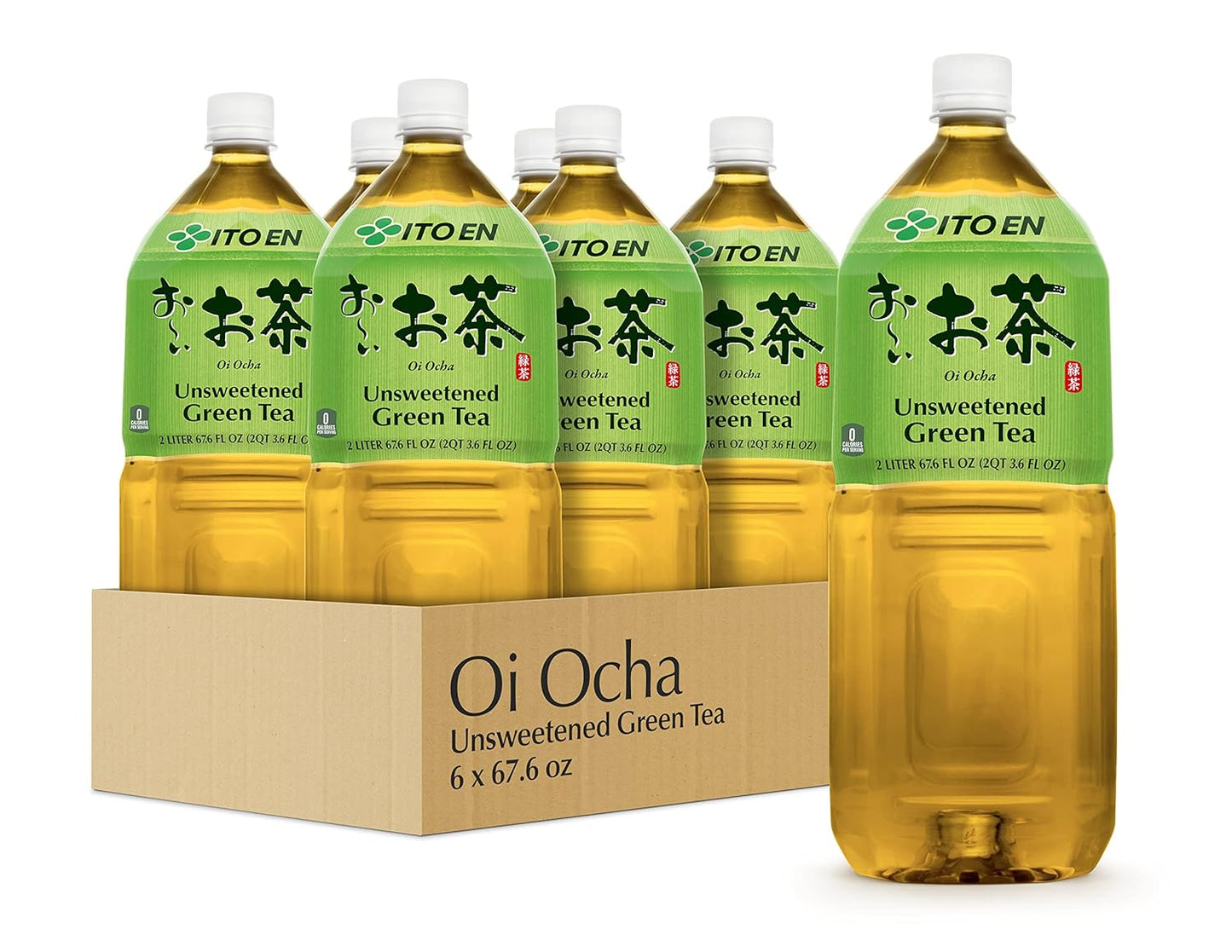 Pure Green Tea Refreshment with ITO EN Oi Ocha 2 Liter Bottles
