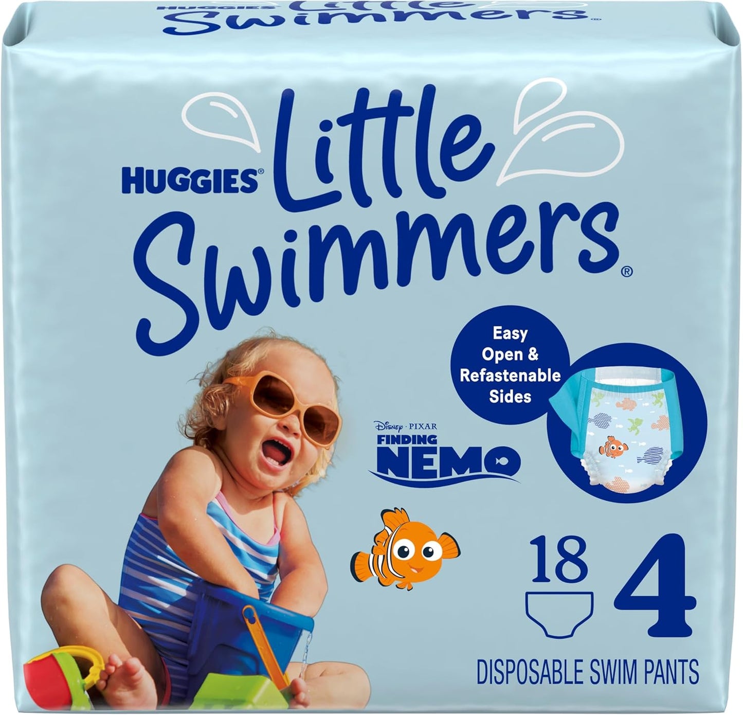 Huggies Little Swimmers 18 Ct Size 4 Swim Diapers | Leakproof Comfort