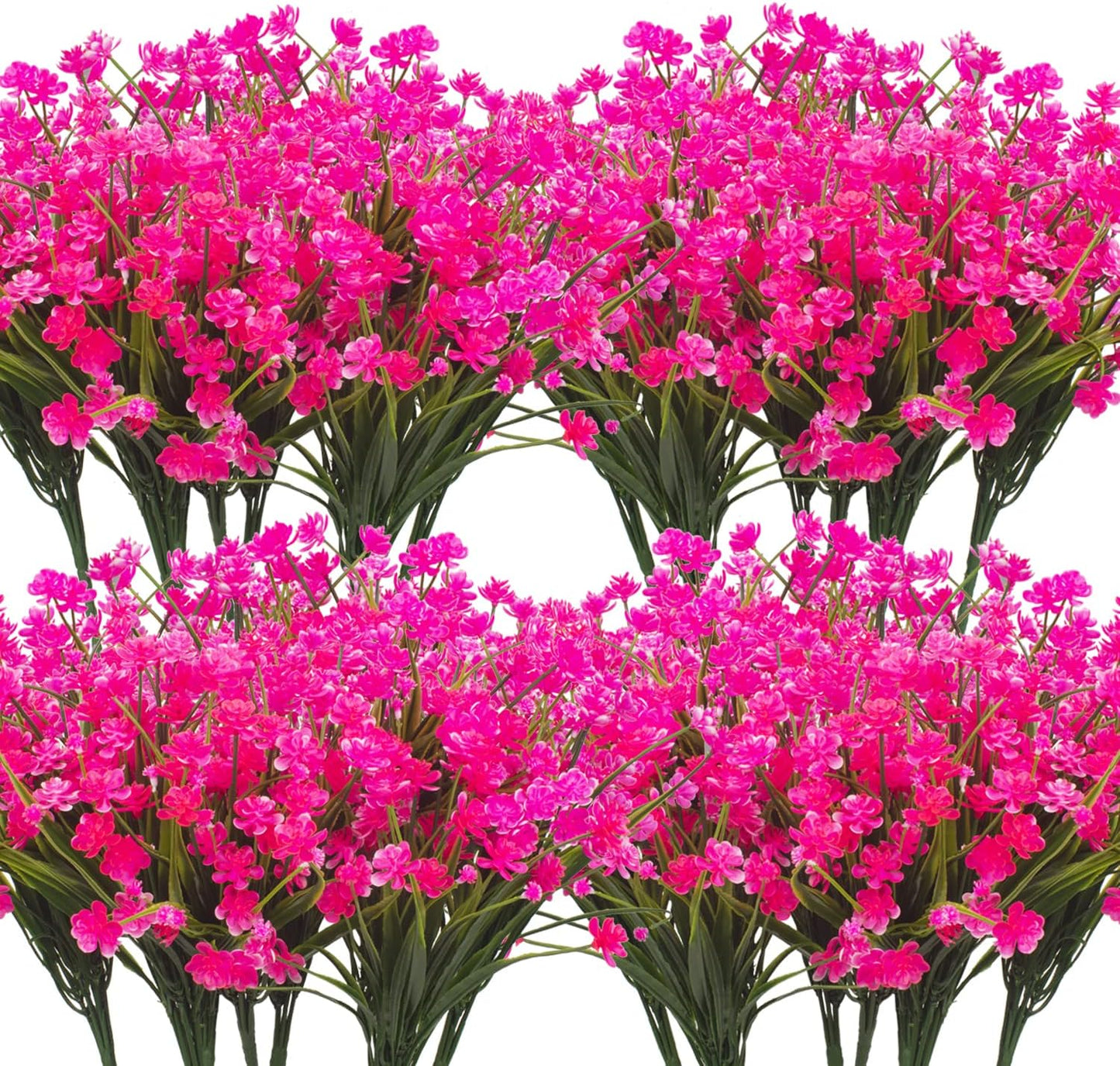 Artificial Flowers for Outdoor Decoration - 20 Bundles of Pink
