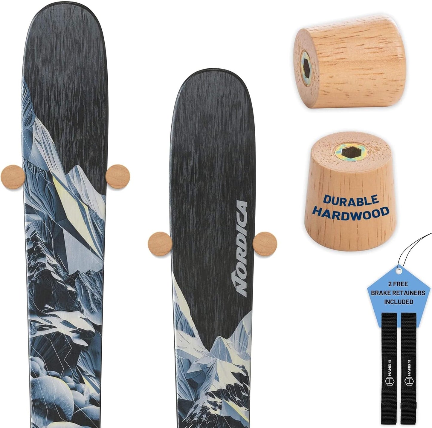 Vertical Ski Wall Mount - Stylish Storage Solution
