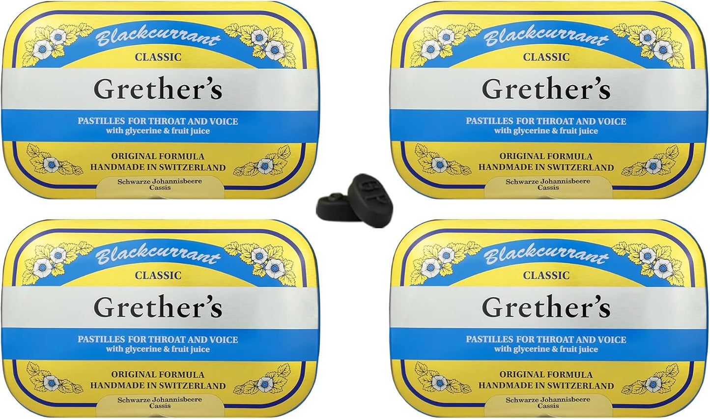 GRETHER'S Pastilles Classic Blackcurrant for Dry Mouth Relief
