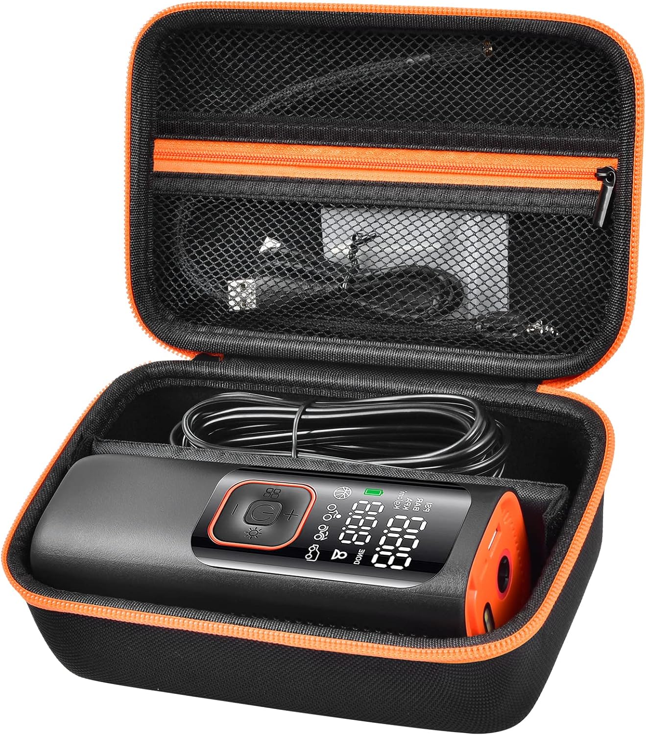 Portable Black Car Air Pump Holder - Organize with Boobowl