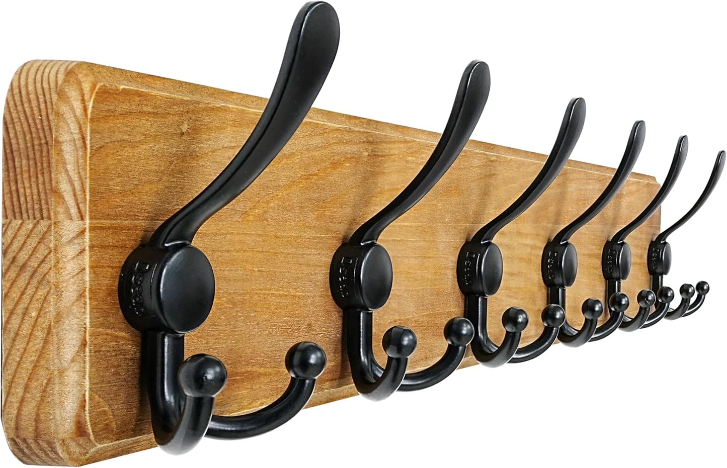 Dseap Wall Mounted Coat Rack with 6 Heavy Duty Hooks
