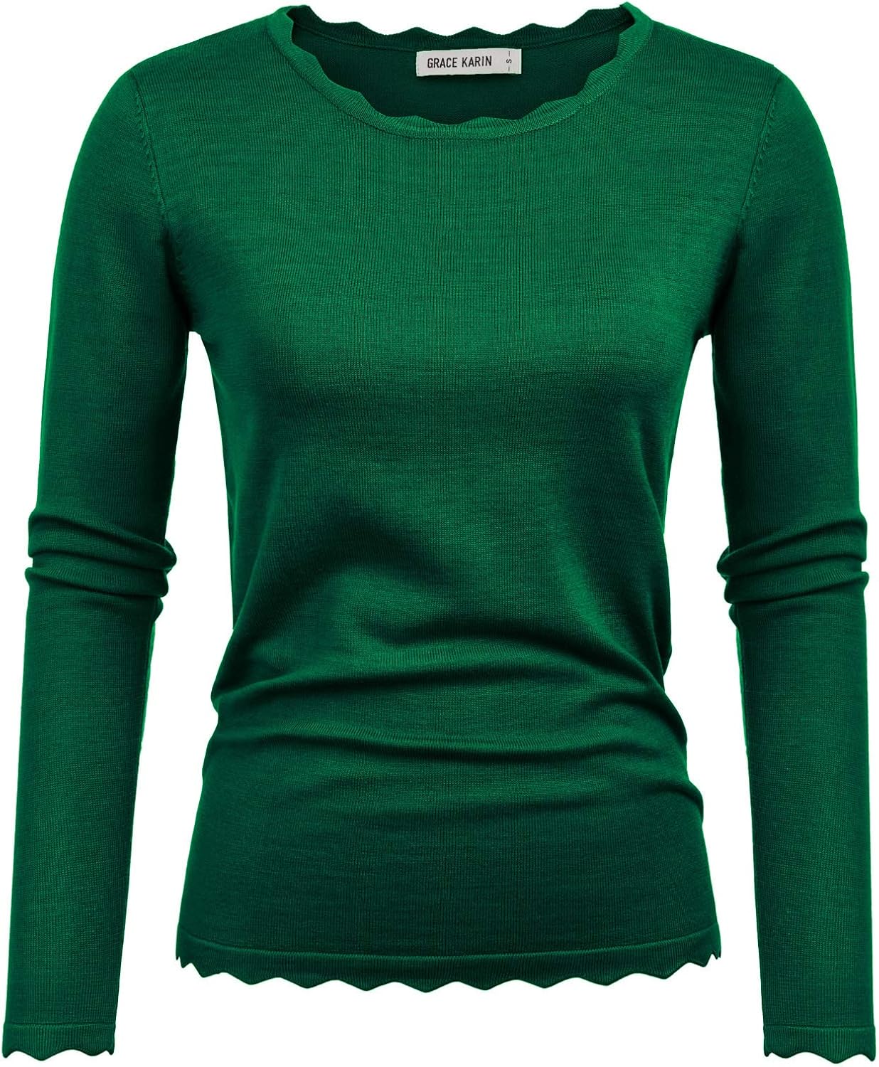 High Stretchy Long Sleeve Pullover Sweater Blouse for Women