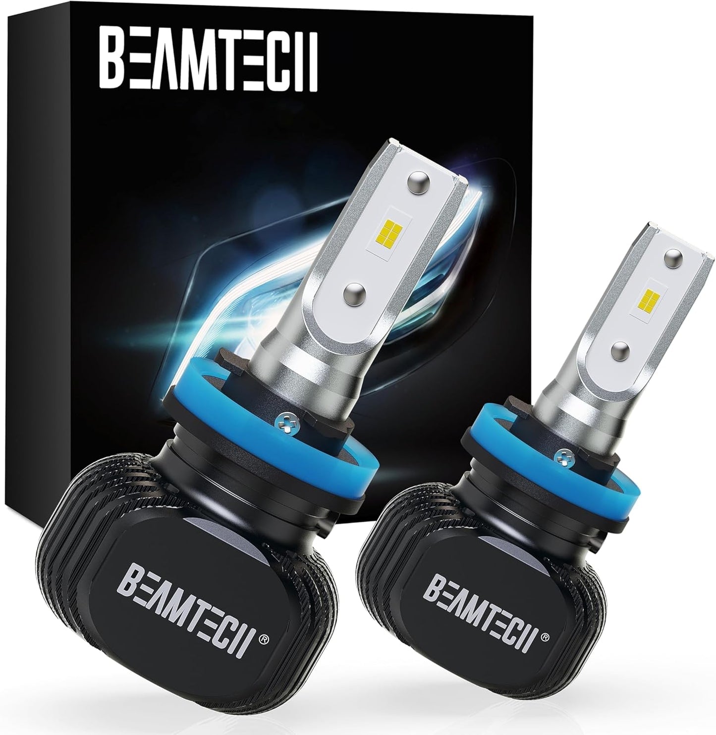 BEAMTECH H11 S1 Series Fog Light Bulbs - 300% Brighter 6500K