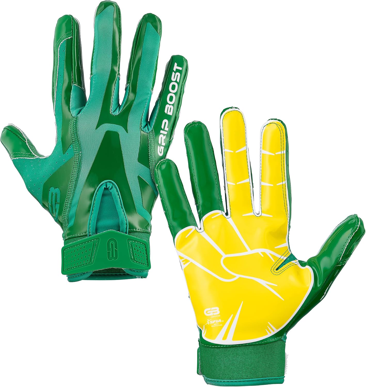 Enhanced Performance: Grip Boost Peace Football Gloves - Adult Sizes