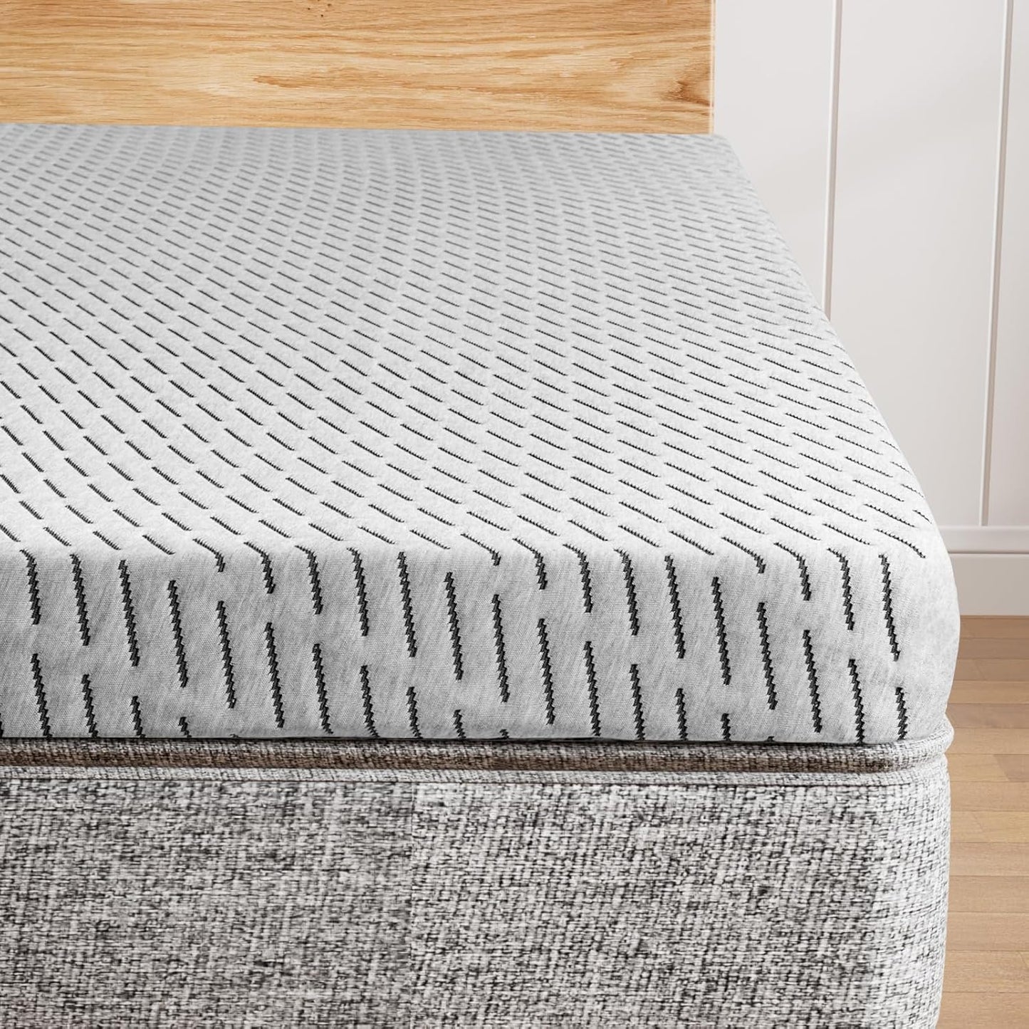 Bamboo Mattress Topper Queen Size 4 Inch for Pain Relief
