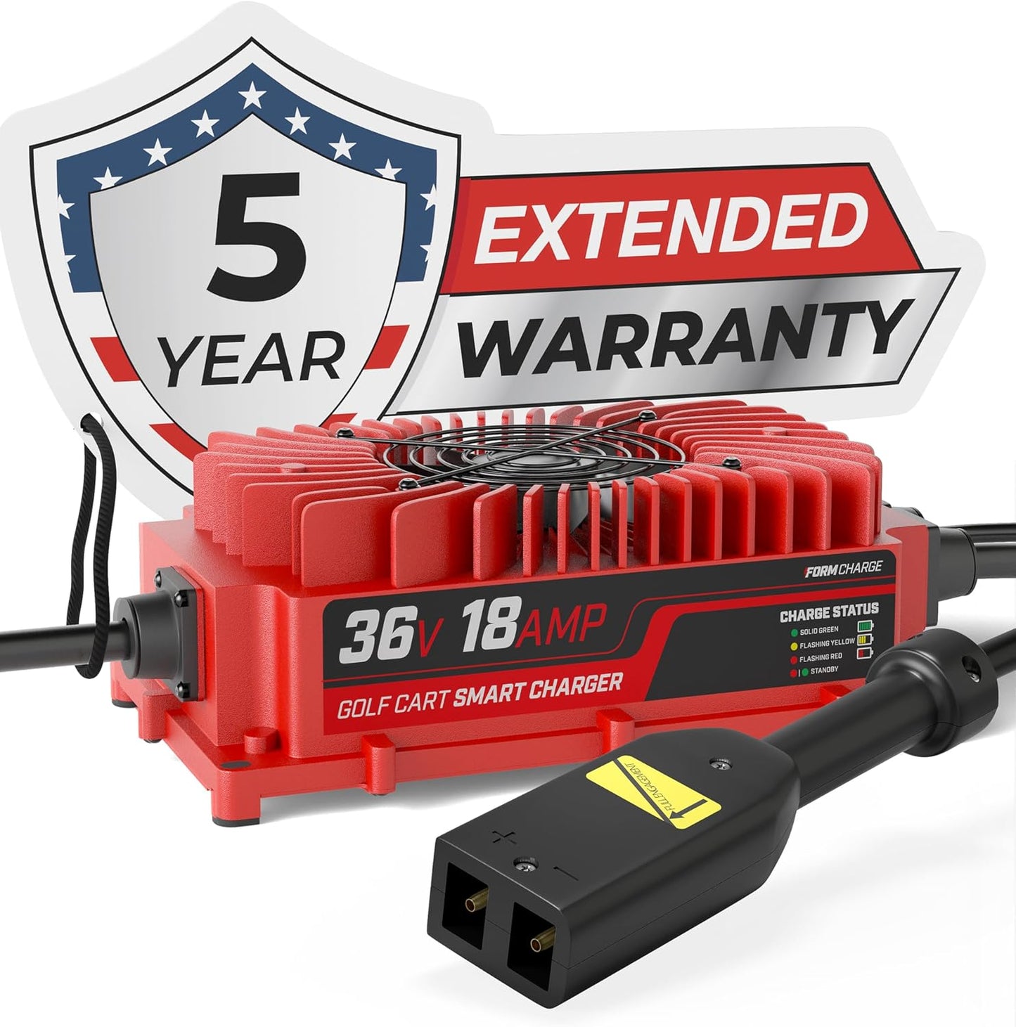 Efficient 36V 18AMP Golf Cart Charger for EZGO - D-Style Plug