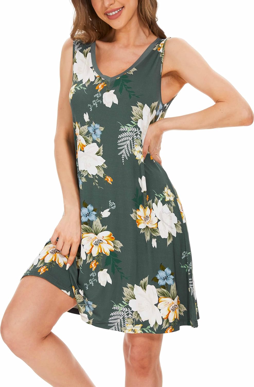 GYS Womens Bamboo-Derived Viscose Nightgowns for Comfort