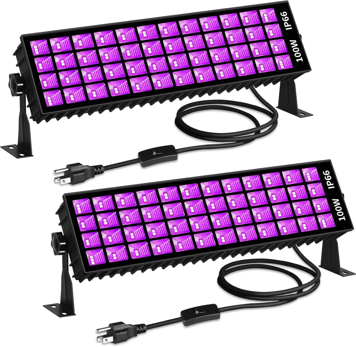 100W LED Black Light Bar for Neon Glow Parties and More