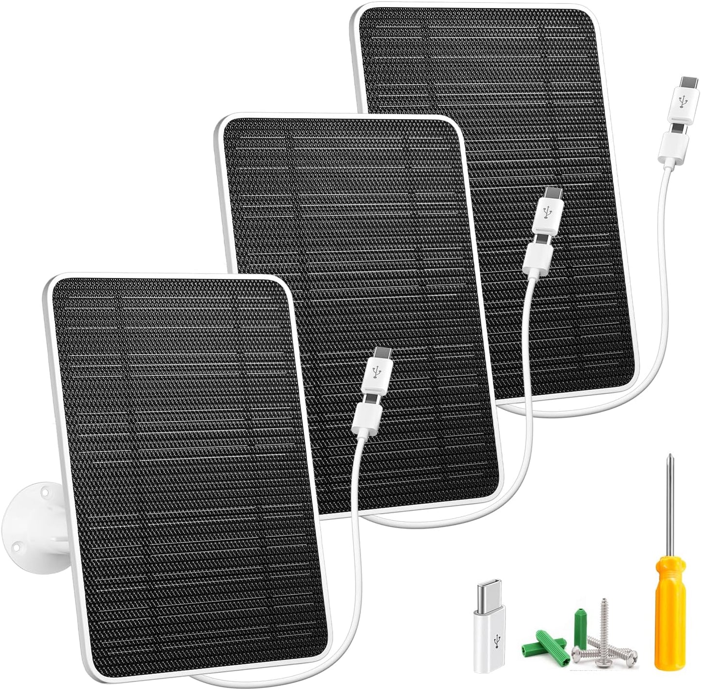 5W USB Solar Panel for Security Camera with Adjustable Mounting