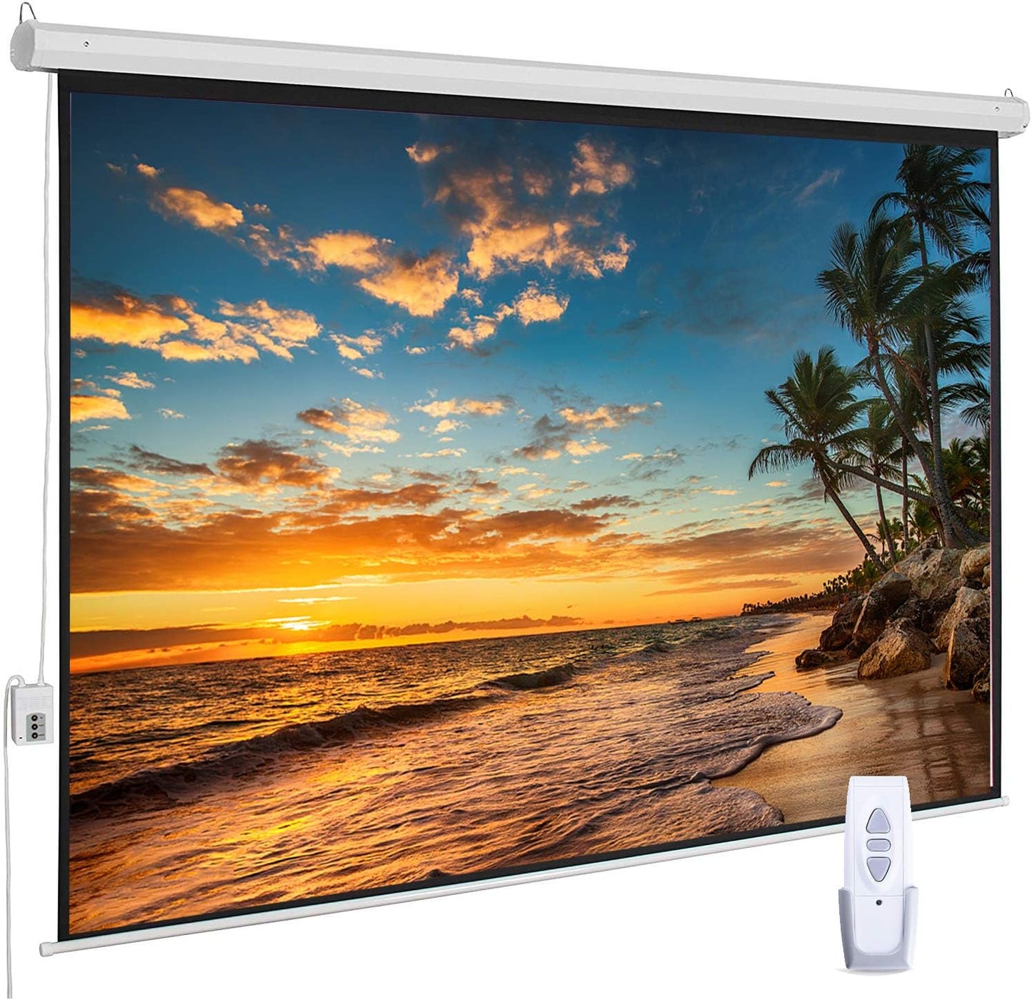 ZUEDA 120 Motorized Projector Screen - Wrinkle-Free Viewing