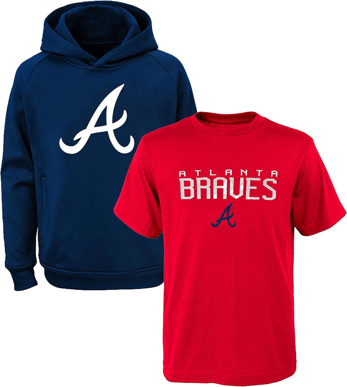 Atlanta Braves Youth Boys Performance Hoodie & Tee Combo Set