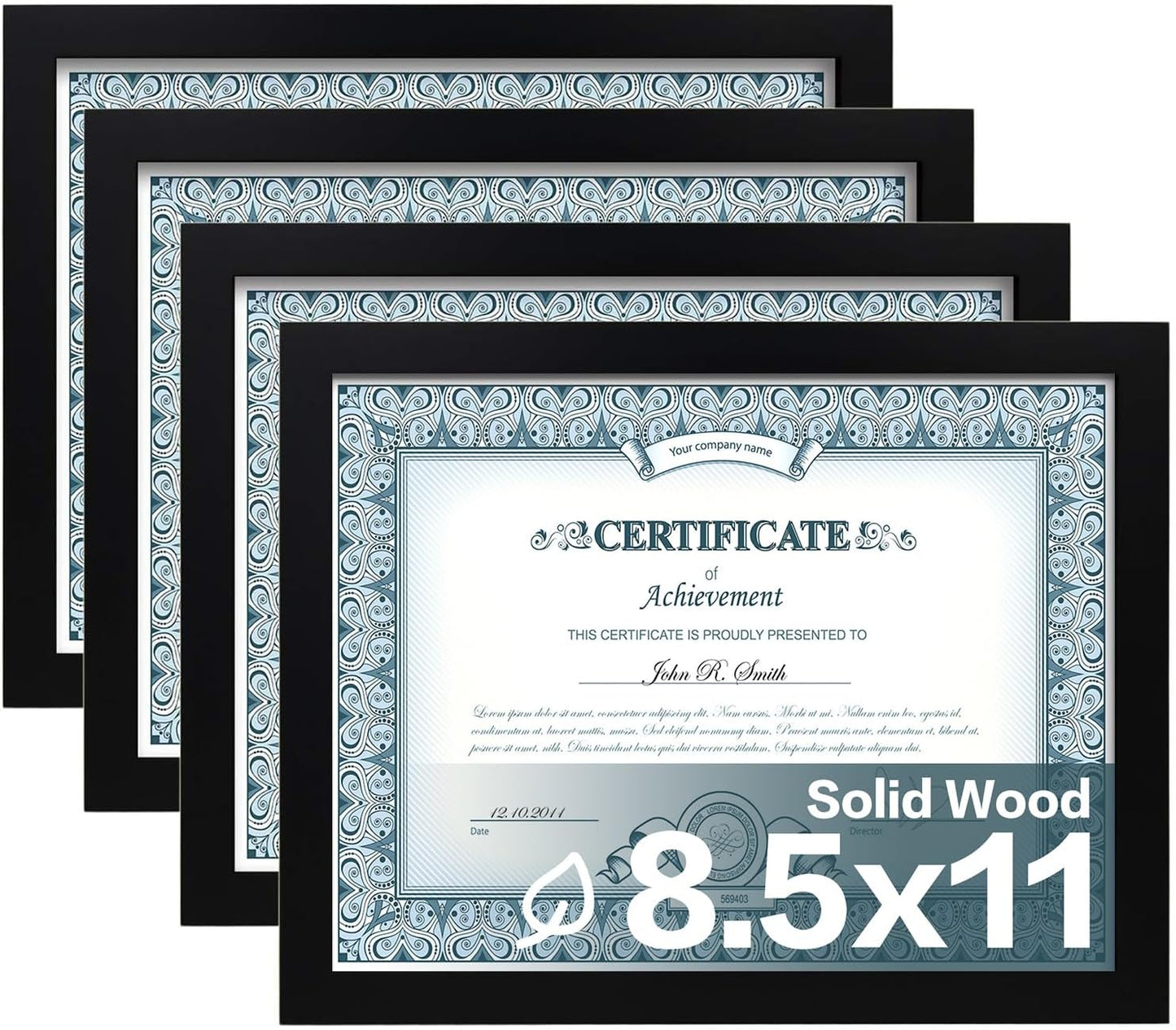 Egofine 8.5x11 Picture Frames Set of 4 for Document Display
