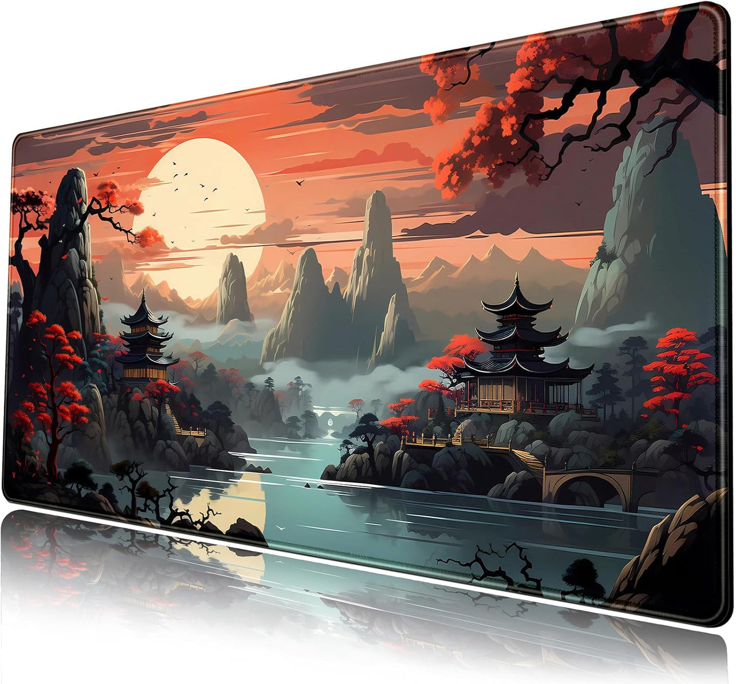 Japanese Sunset XXL Mouse Pad - Non-Slip Rubber