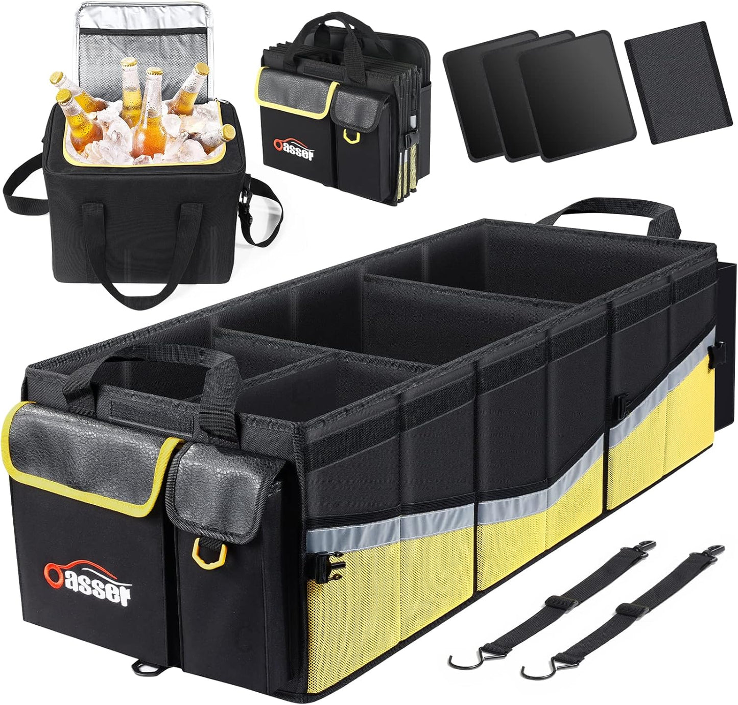 Oasser Trunk Organizer with Cooler Bag for SUV and Sedan