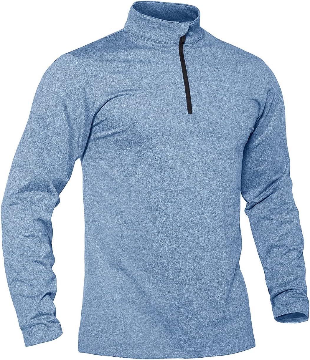 TACVASEN Men's Quarter Zip Pullover for Active Sportswear