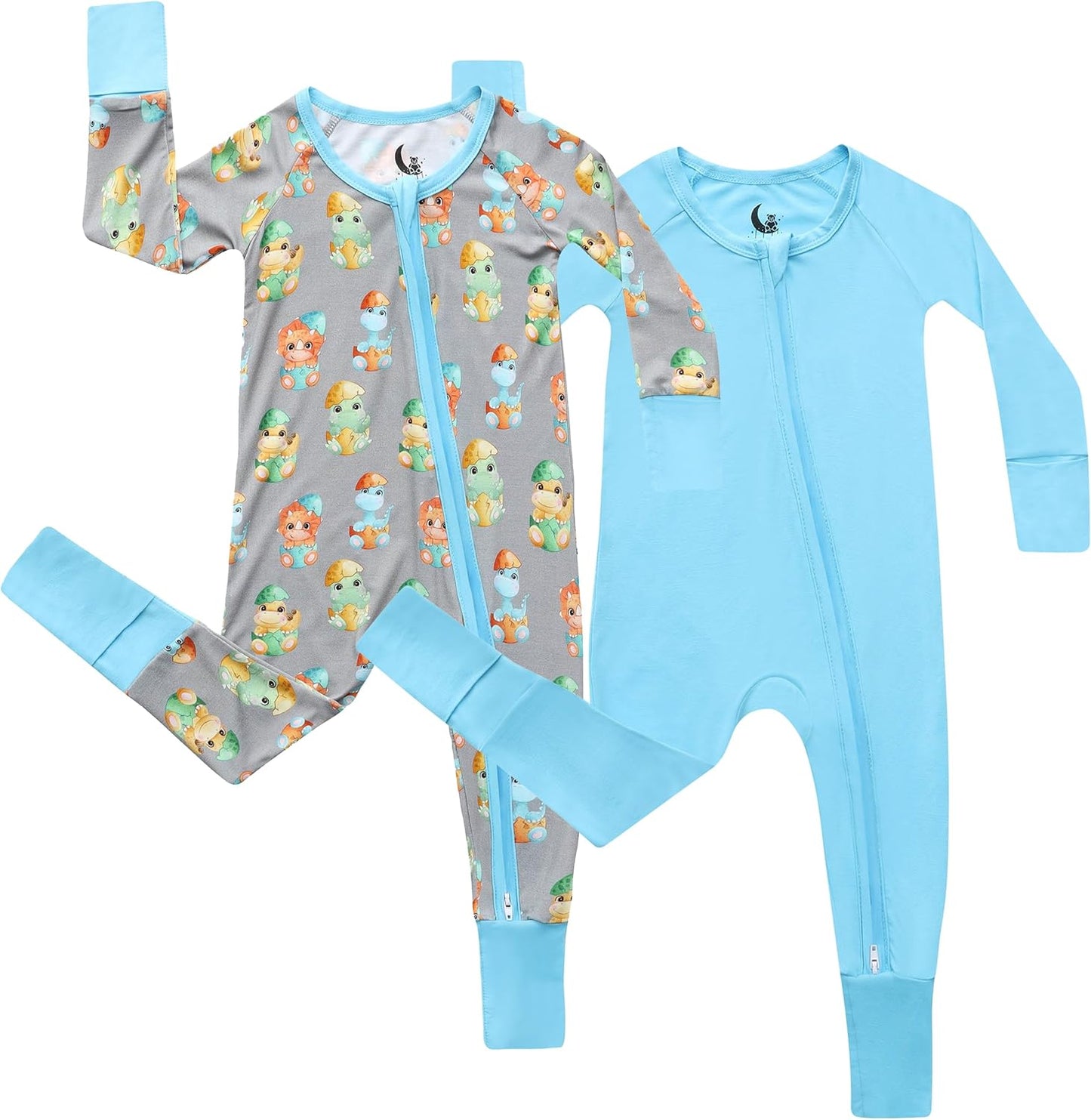 Bamboo Viscose Baby Pajamas 2 Way Zip for Easy Diaper Changes