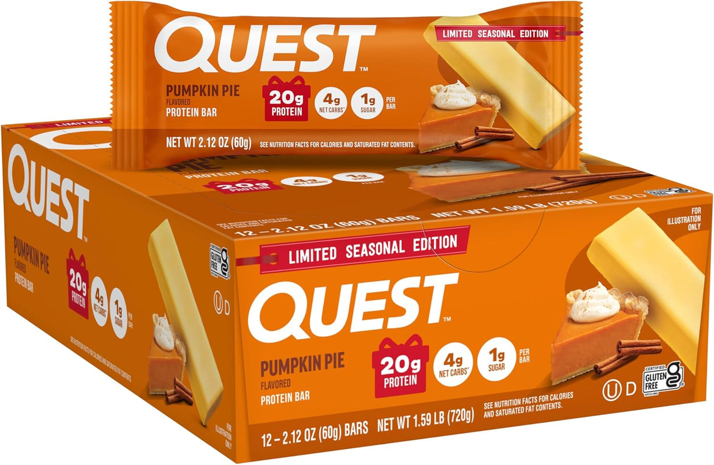 Quest Nutrition Pumpkin Pie Protein Bar - Seasonal Snack Delight