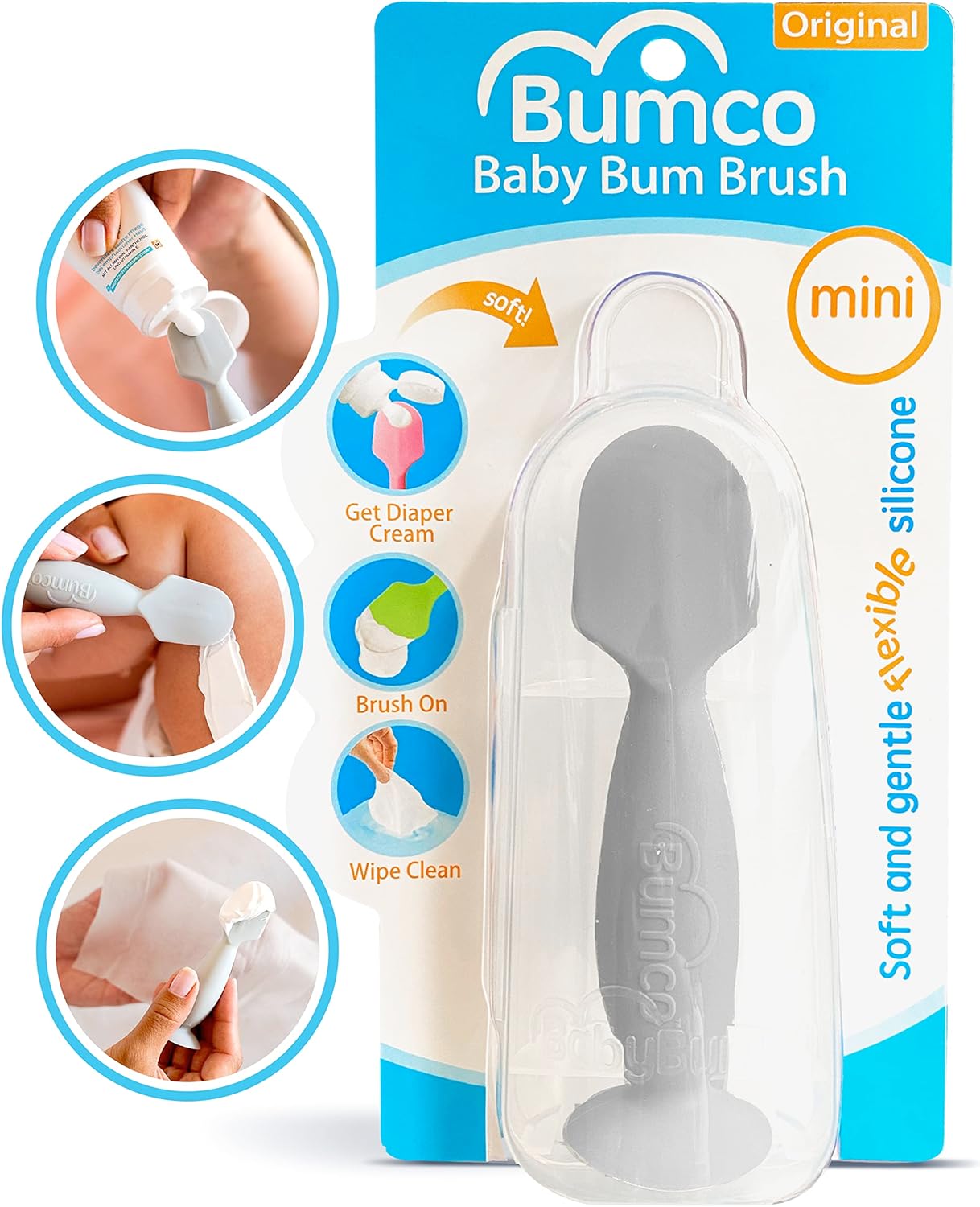 Bumco Mini Diaper Cream Spatula - Soft & Flexible BPA-Free Applicator