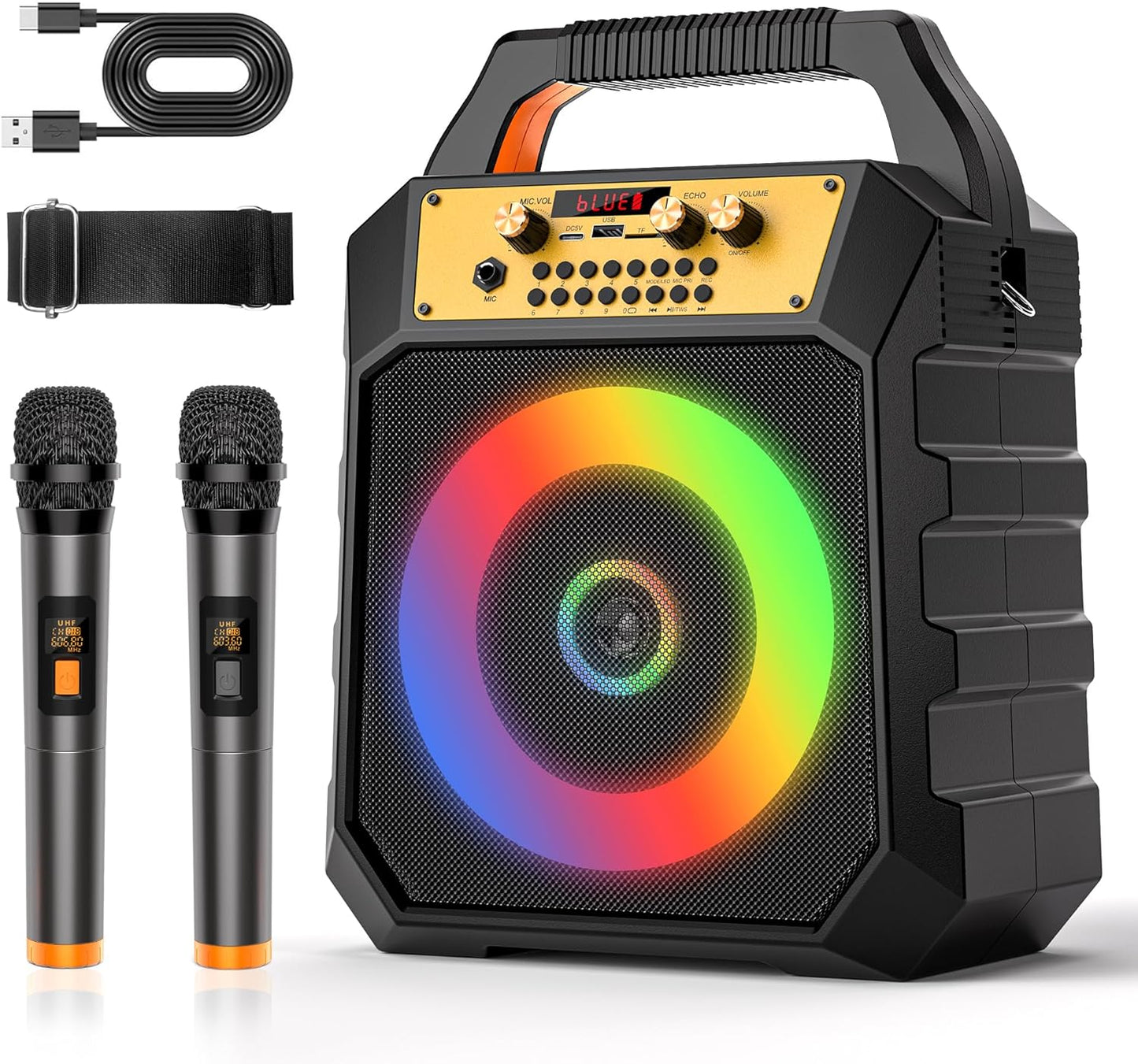 Wireless Karaoke Fun with LED Lights - JUNGLE MONSTER