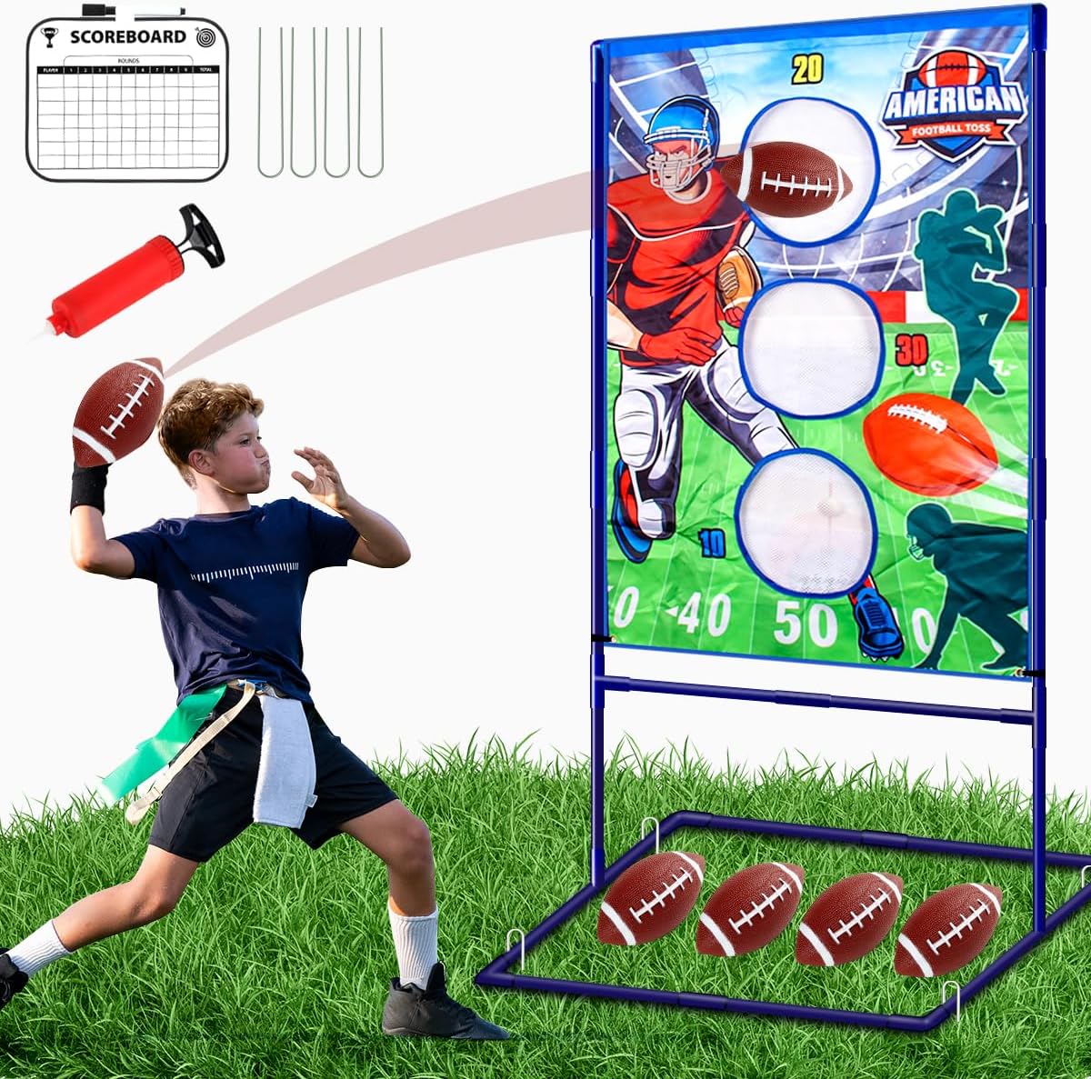Inflatable Football Toss Game Set - Fun for All!