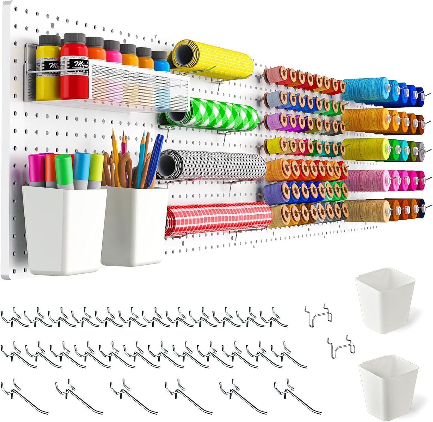 FZK Pegboard Wall Organizer - 32in x 32in Storage Solution