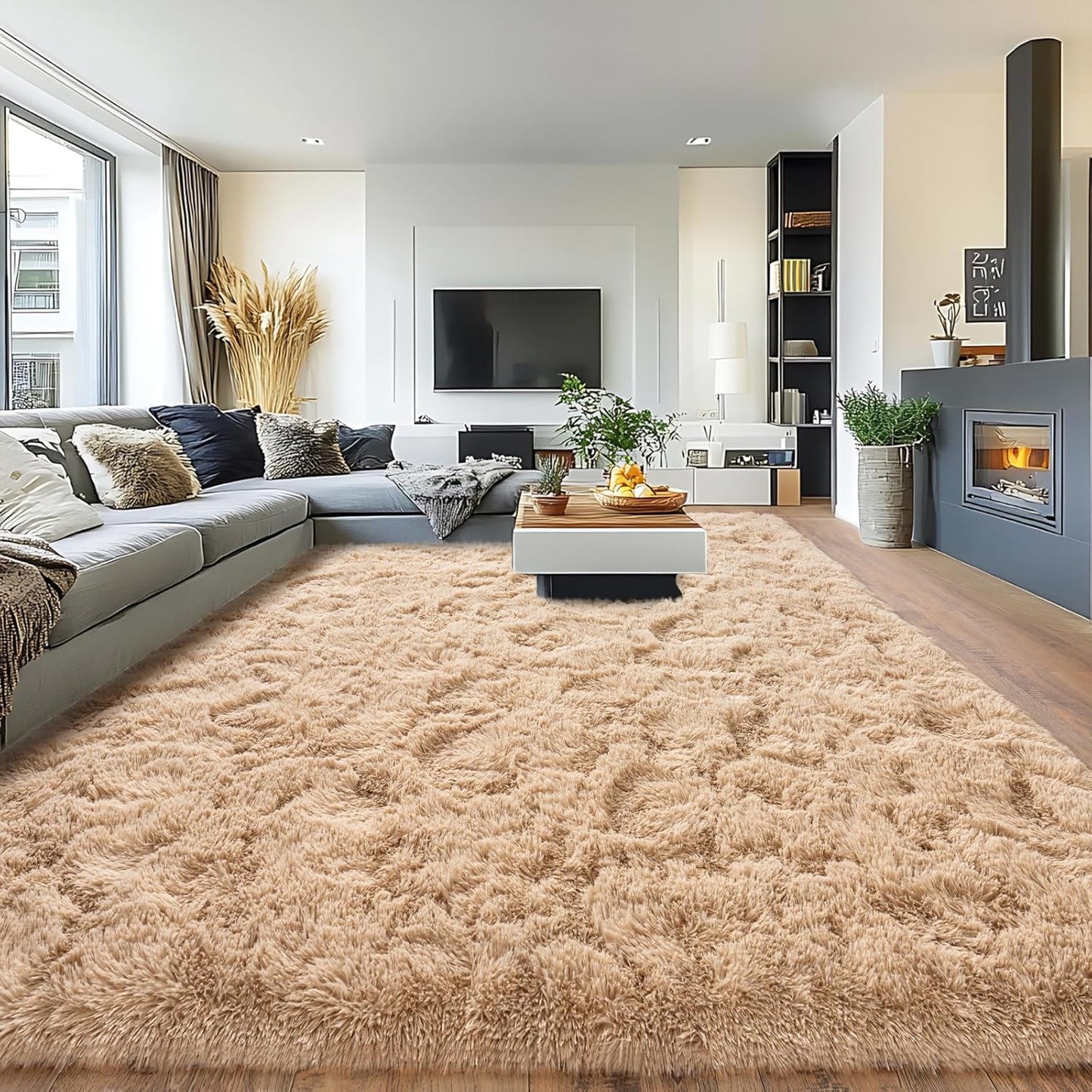 Luxurious 8x10 Plush Area Rug for Living Room and Bedroom