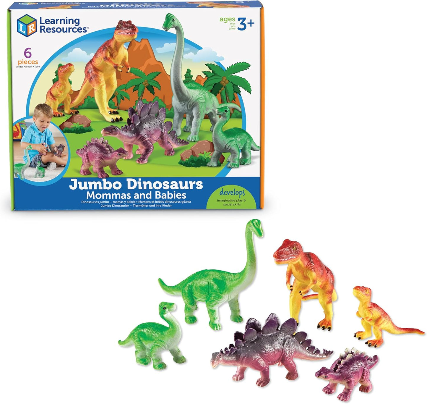 Learning Resources Jumbo Dinosaurs Set for Imaginative Play