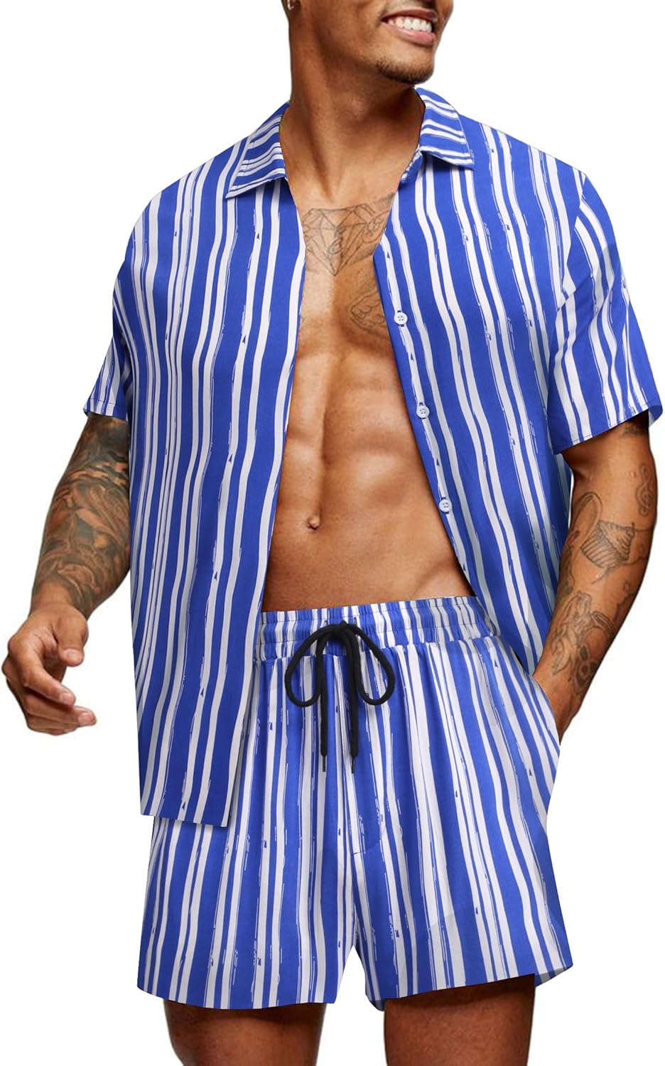 COOFANDY Hawaiian Matching Set for Summer Beach Outfits