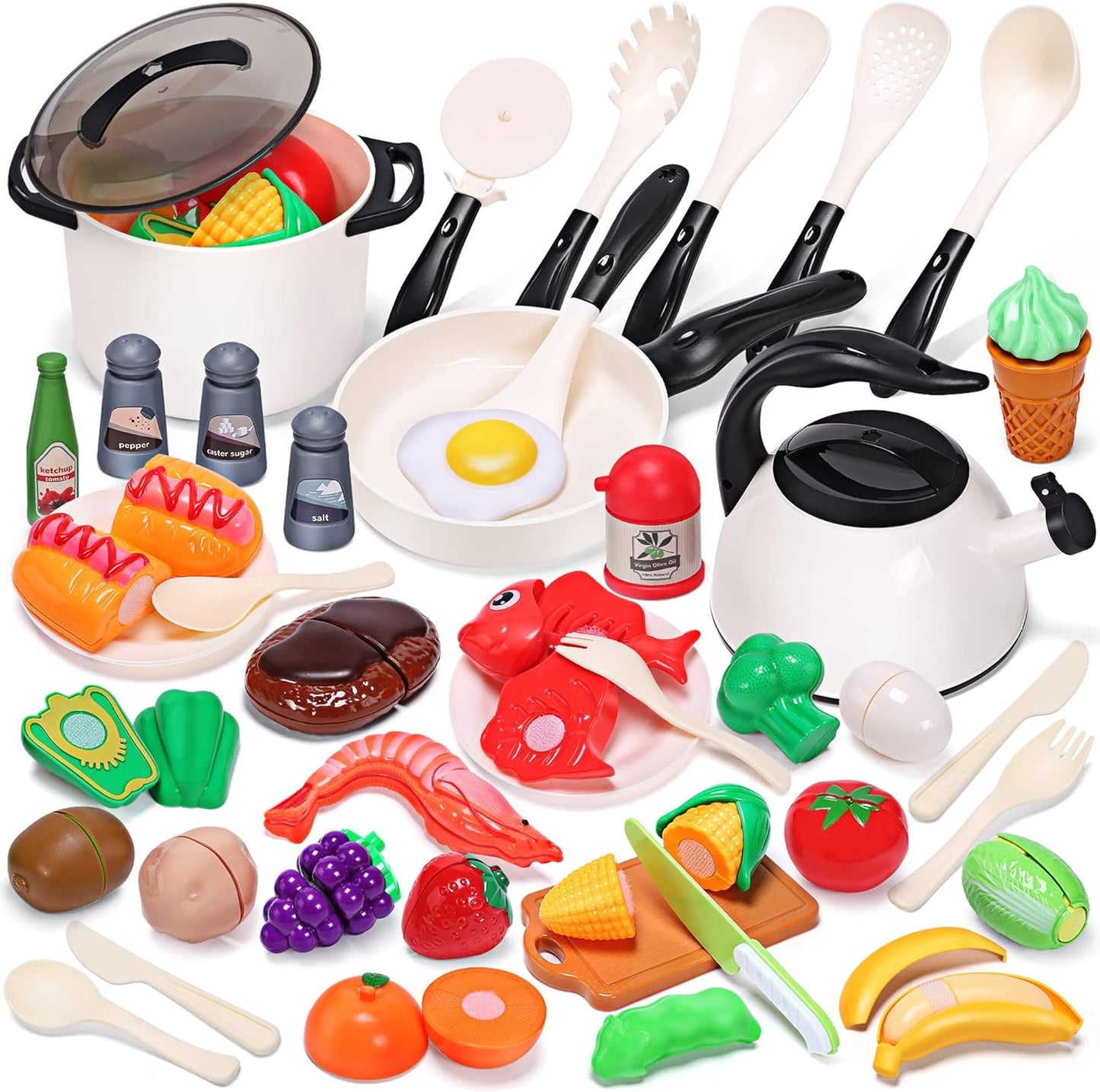 Pretend Kitchen Set with Play Food - Imaginative Fun for Kids