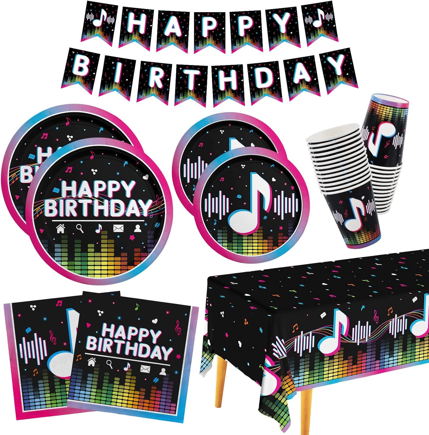 Music Party Supplies for Kids Birthday Decorations and More