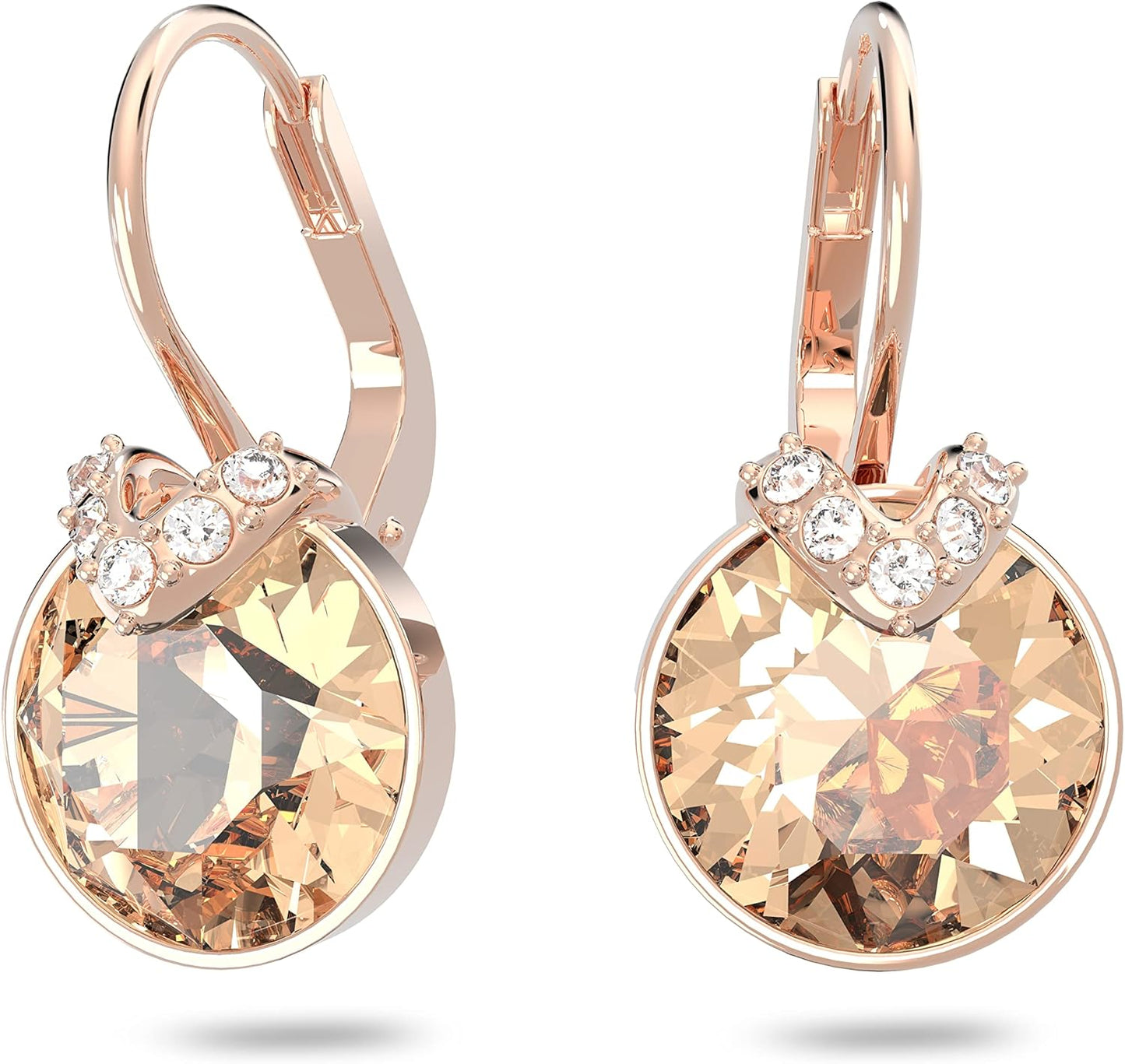 Swarovski Bella V Crystal Earrings in Grey, Yellow, and Rose