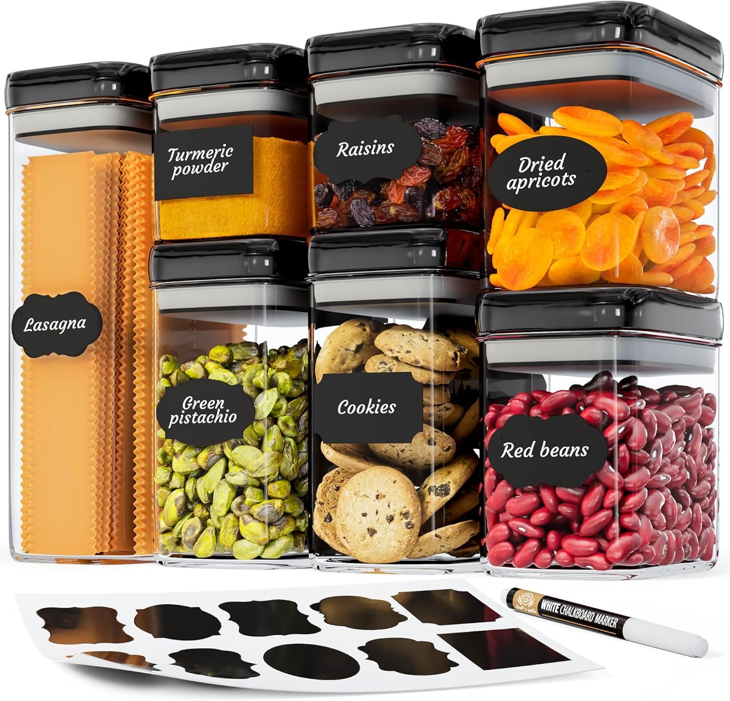 Chef's Path Airtight Food Storage Containers Set for Kitchen