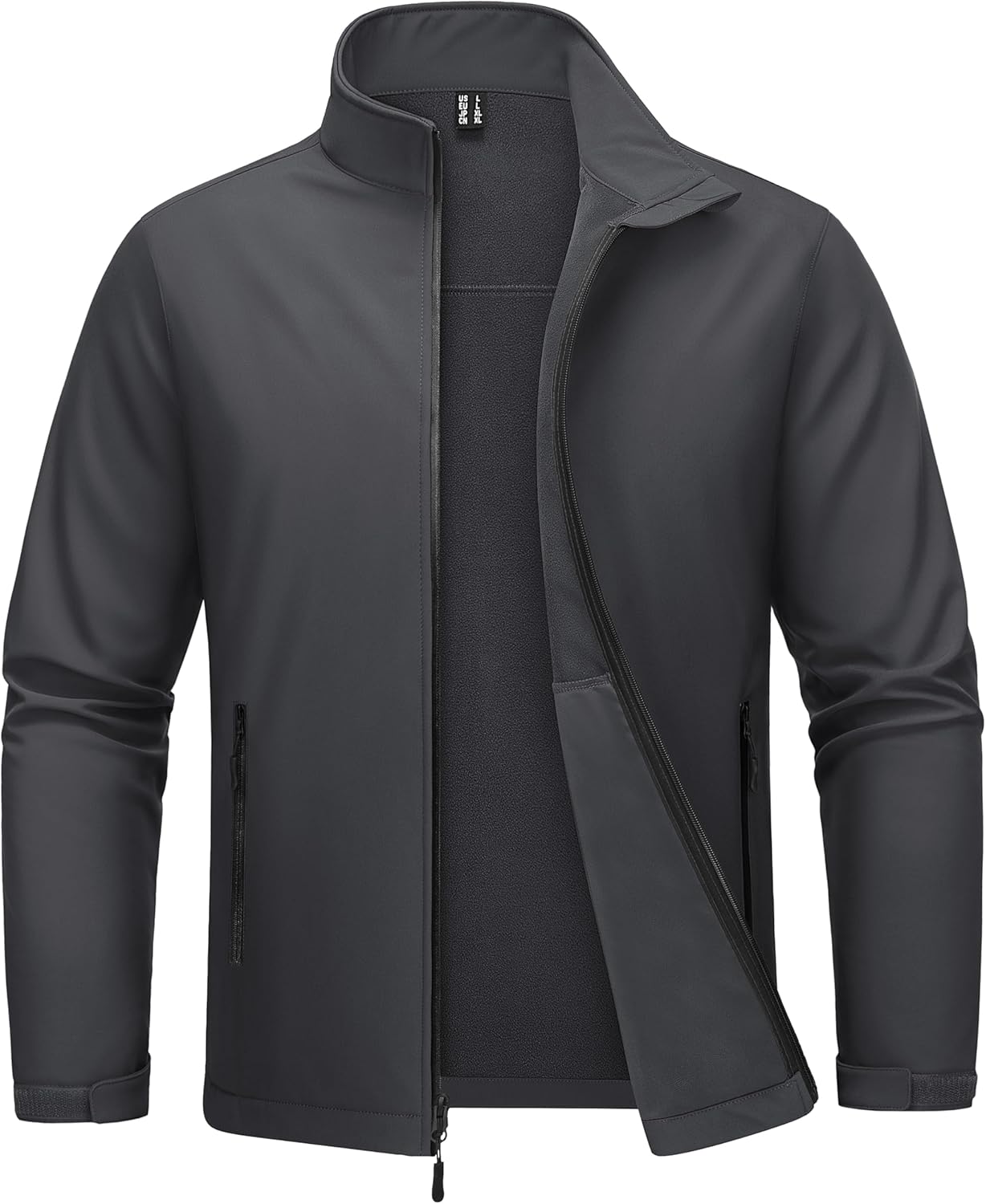 MAGCOMSEN Men's Fleece Lined Softshell Jacket for Outdoor Use